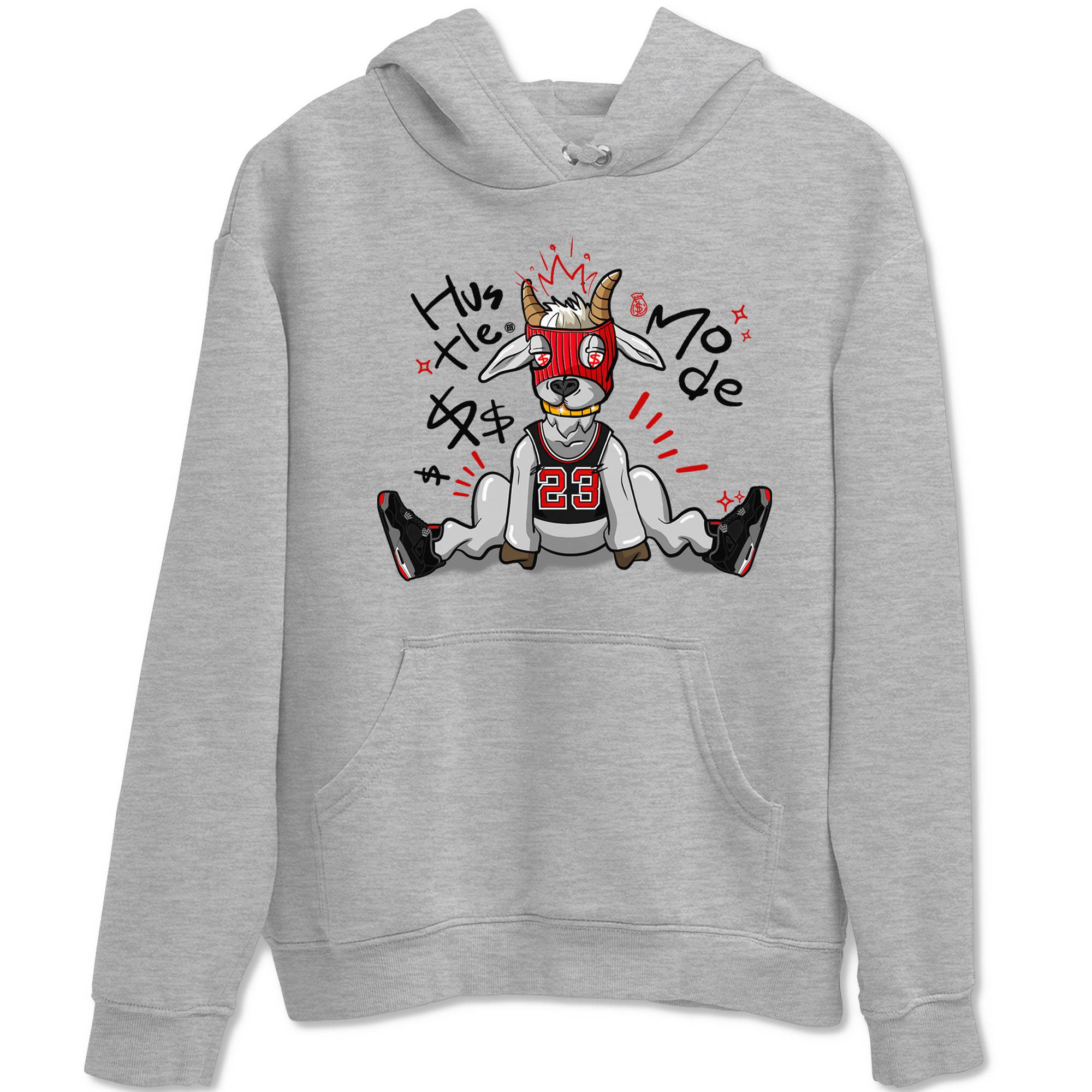 Hustle Goat snkmatch Tees - Air Jordan 4 Bred Reimagined