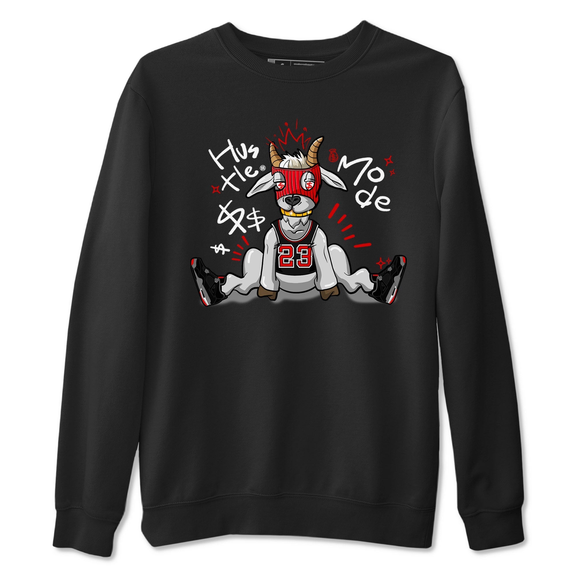 Hustle Goat snkmatch Tees - Air Jordan 4 Bred Reimagined