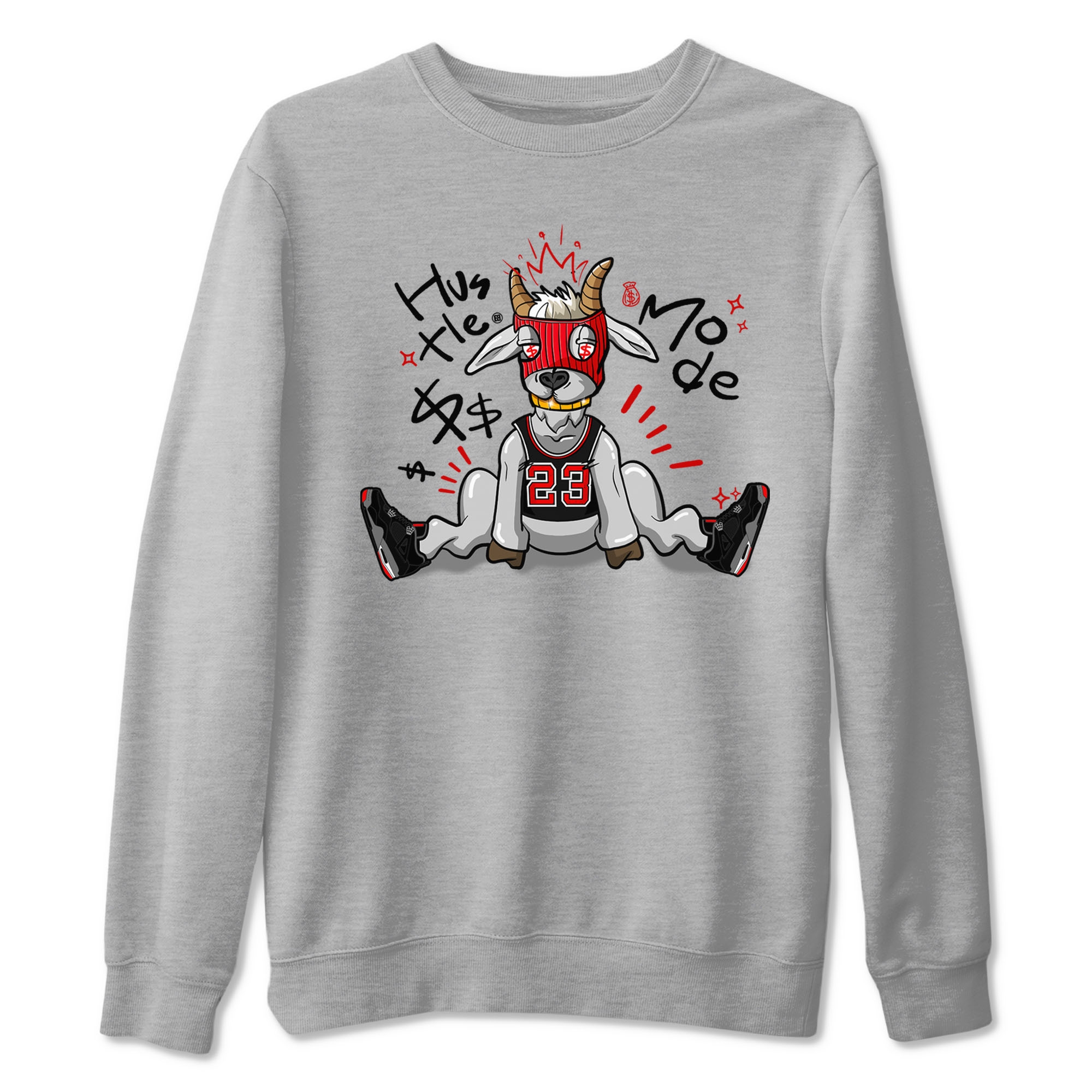 Hustle Goat snkmatch Tees - Air Jordan 4 Bred Reimagined