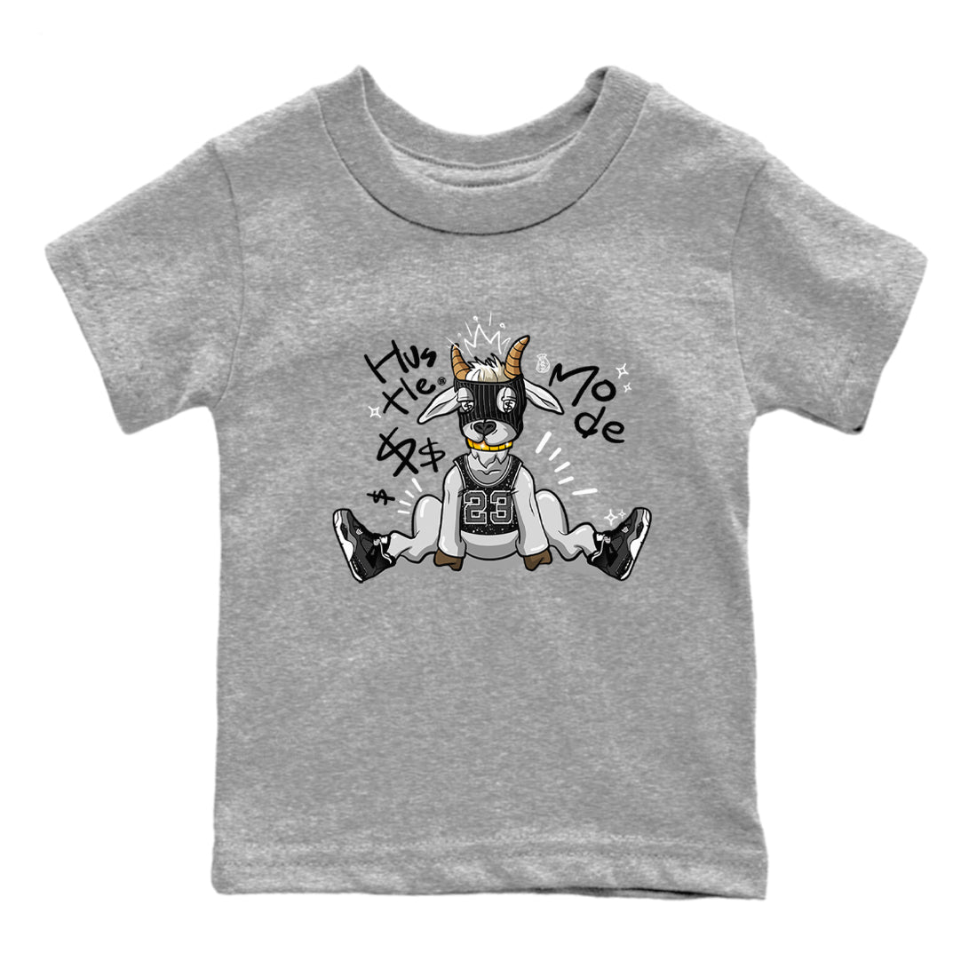 Hustle Goat snkmatch Tees Kids - Air Jordan 4 Fear