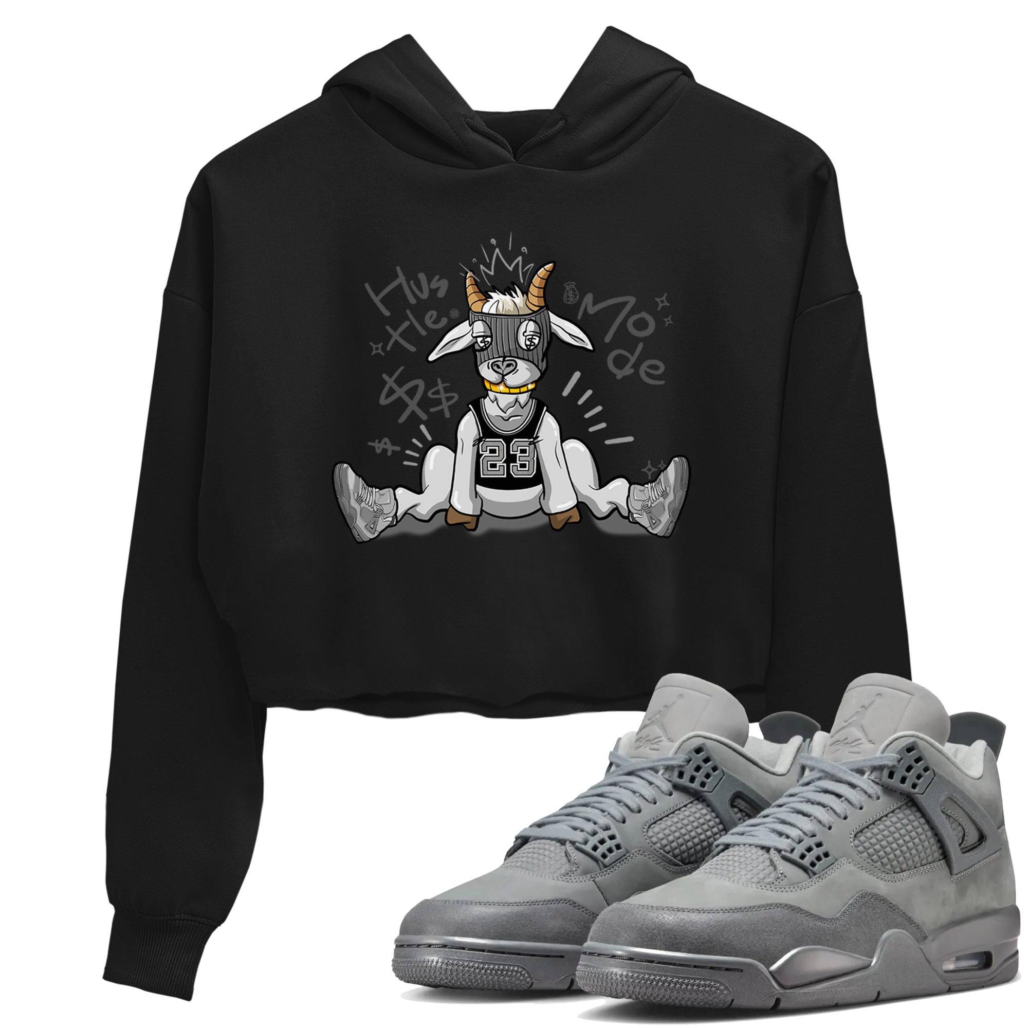 Hustle Goat snkmatch Women's Top - Air Jordan 4 Wet Cement