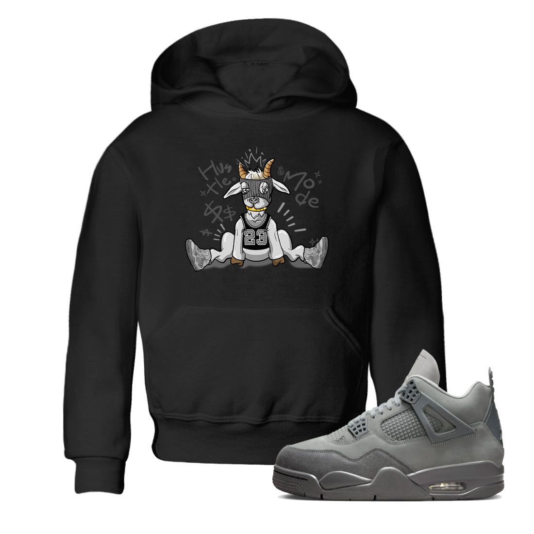 Hustle Goat snkmatch Tees Kids - Air Jordan 4 Wet Cement