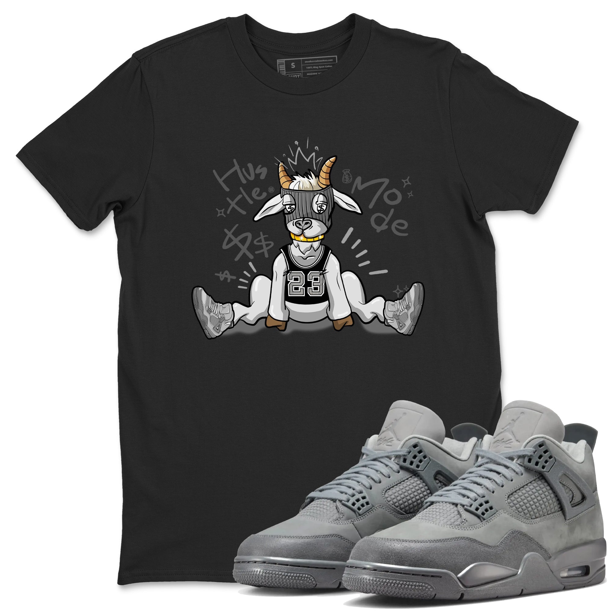 Hustle Goat snkmatch Tees - Air Jordan 4 Wet Cement
