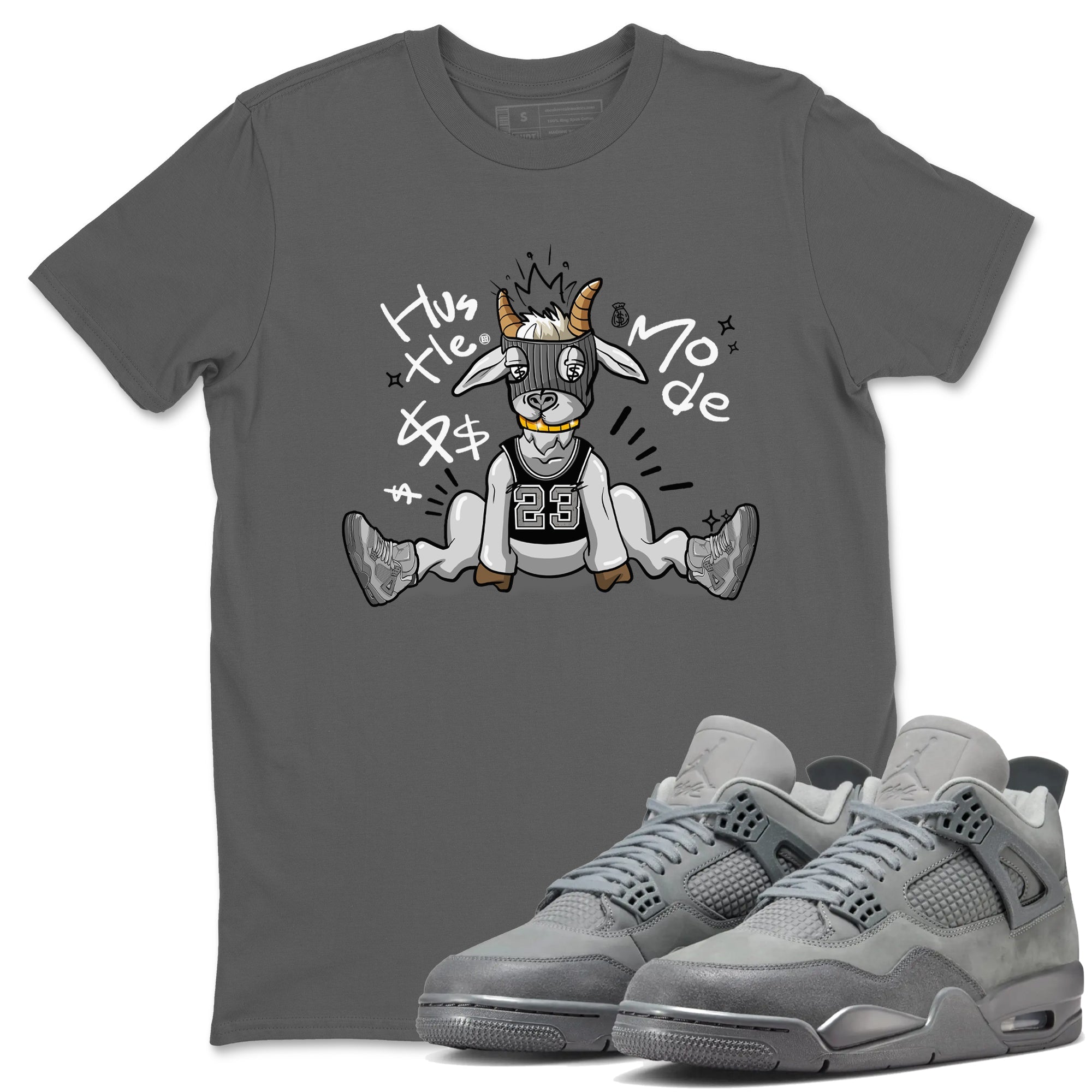 Hustle Goat snkmatch Tees - Air Jordan 4 Wet Cement