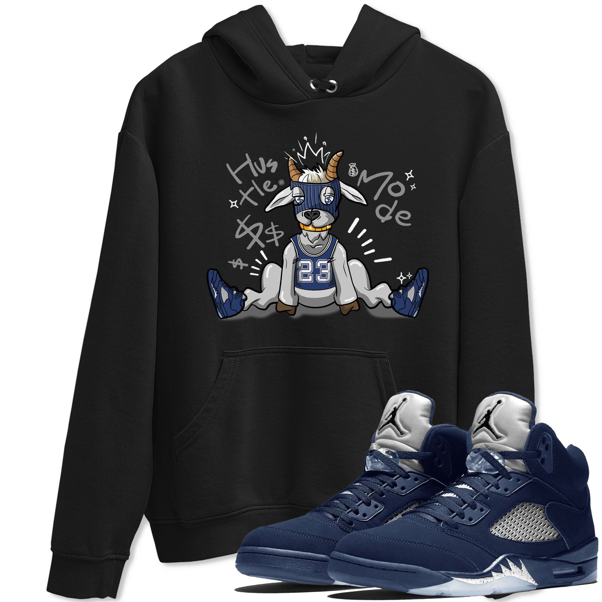 Hustle Goat snkmatch Tee - Air Jordan 5 Georgetown