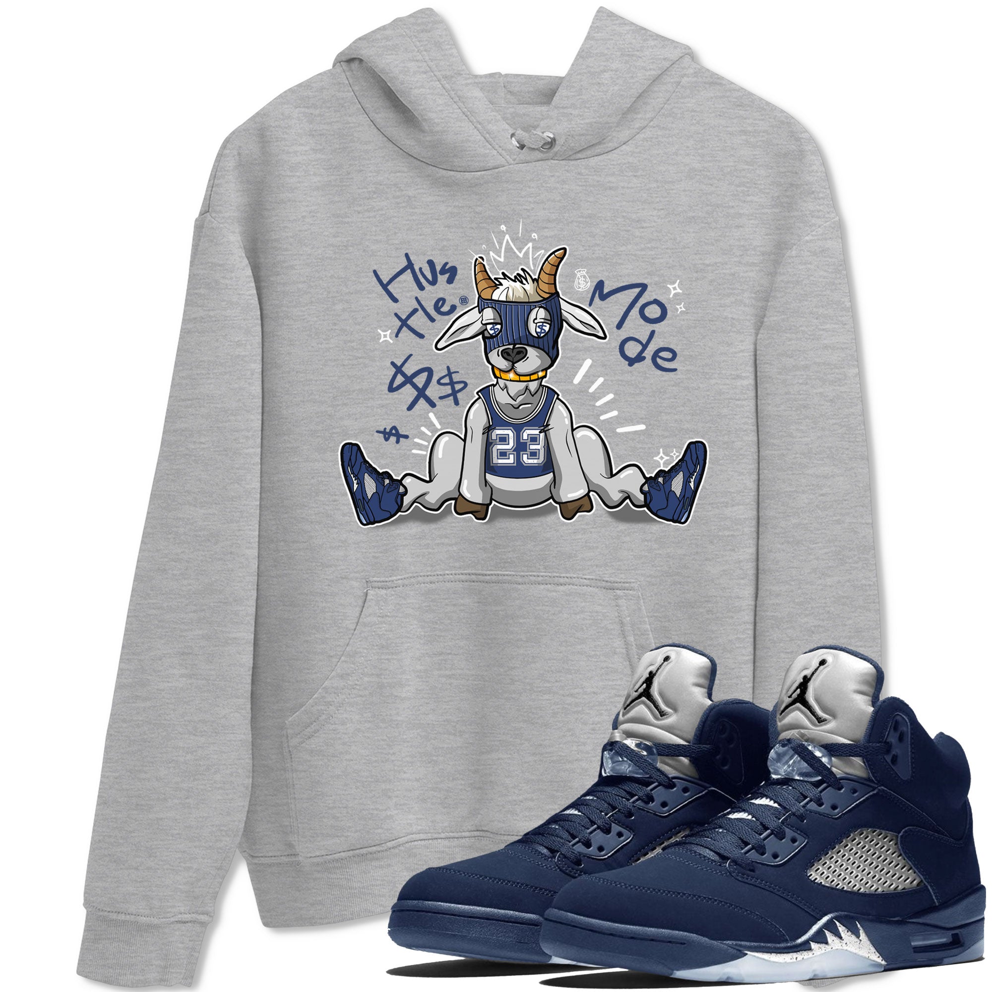 Hustle Goat snkmatch Tee - Air Jordan 5 Georgetown