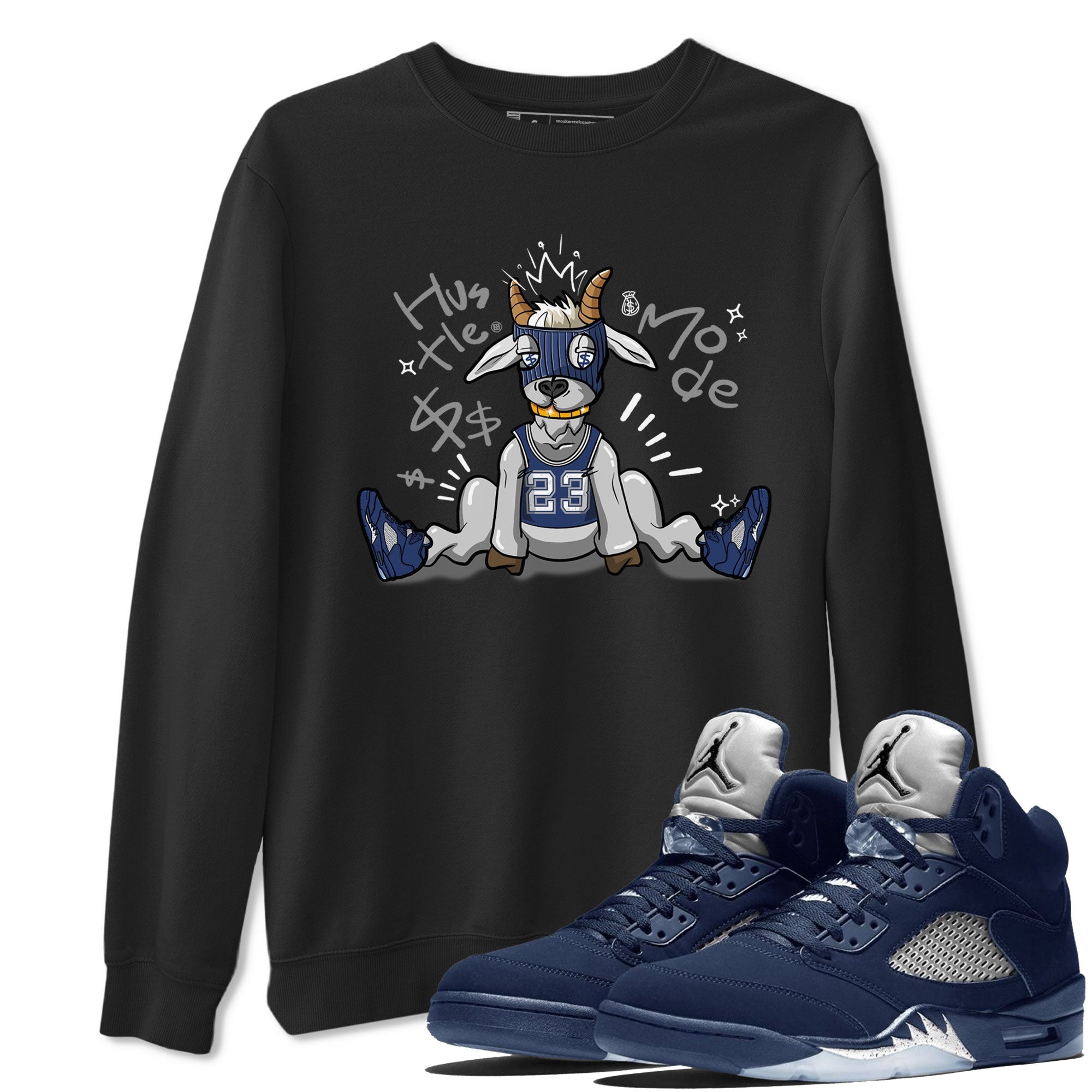 Hustle Goat snkmatch Tee - Air Jordan 5 Georgetown