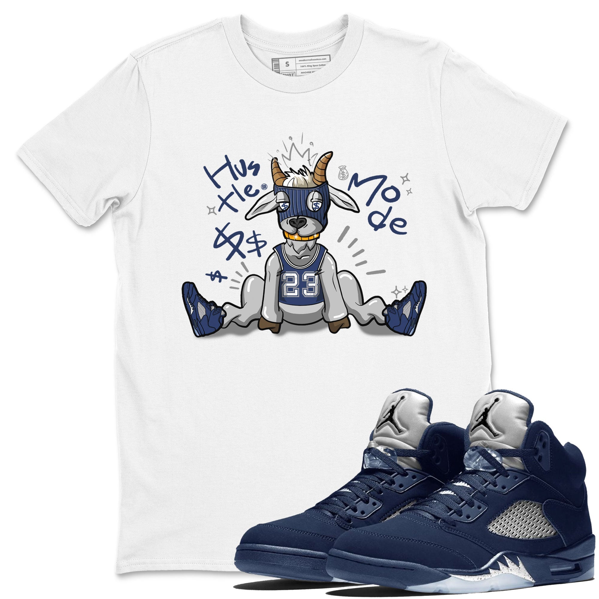 Hustle Goat snkmatch Tee - Air Jordan 5 Georgetown