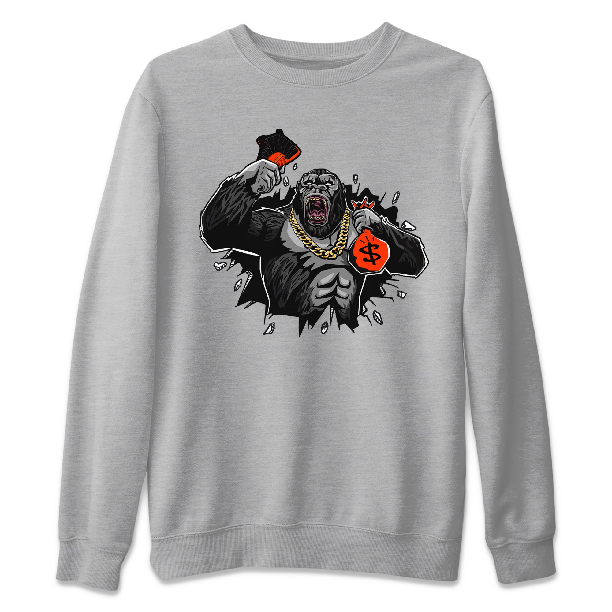 Hustle Gorilla Unisex Tops - Air Jordan 12 Brilliant Orange