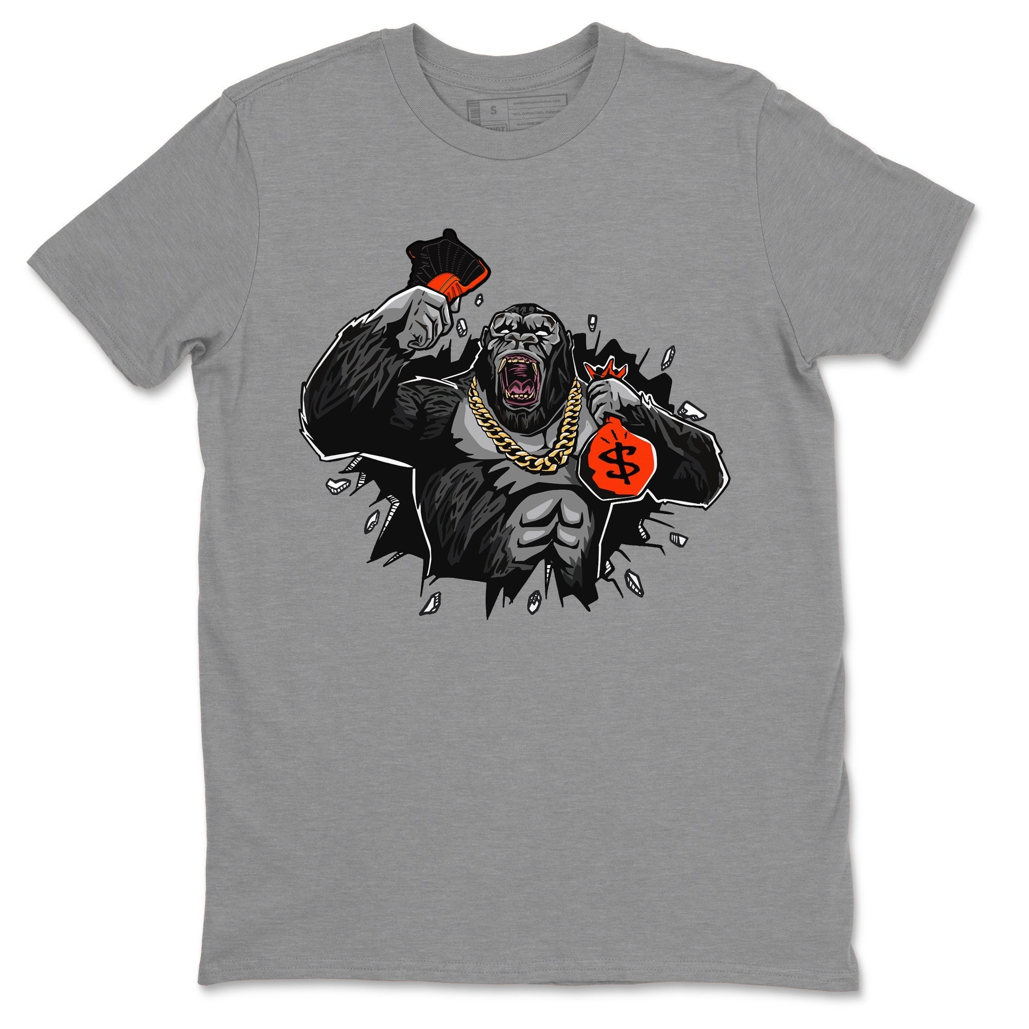 Hustle Gorilla Unisex Tops - Air Jordan 12 Brilliant Orange