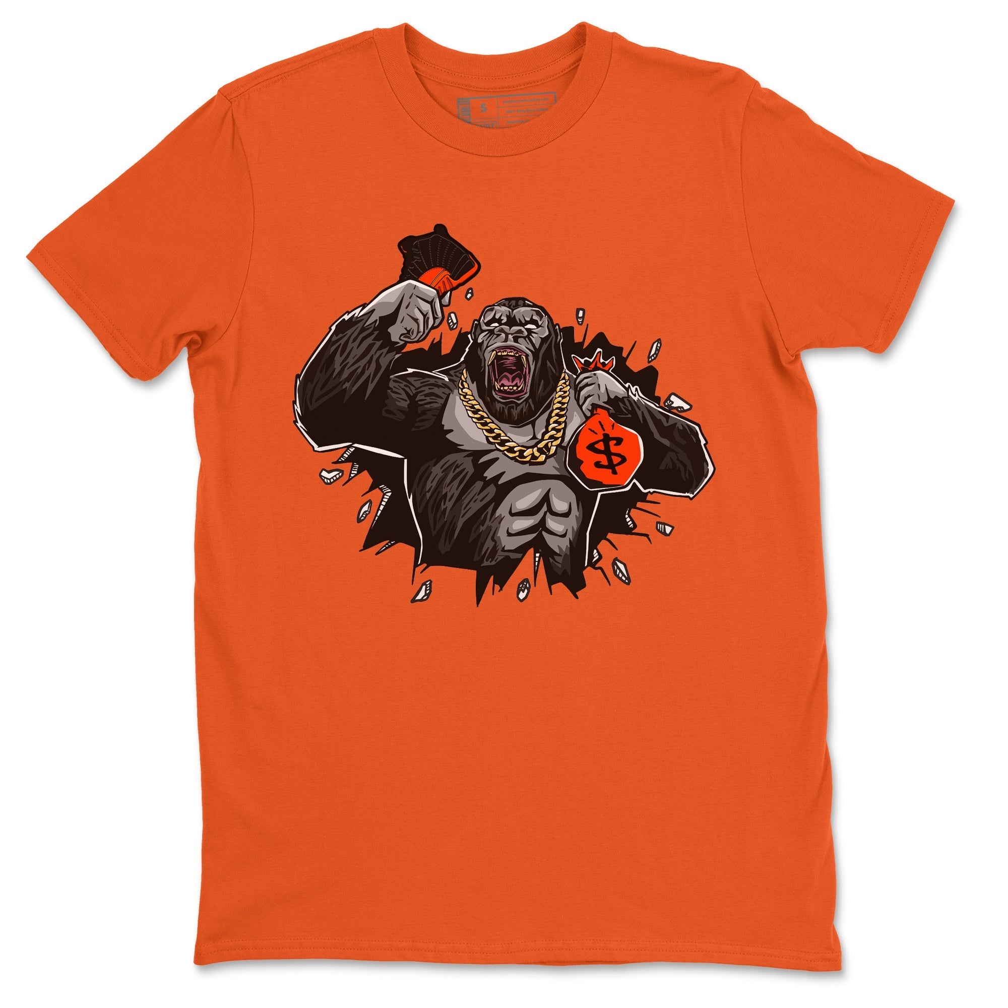 Hustle Gorilla Unisex Tops - Air Jordan 12 Brilliant Orange