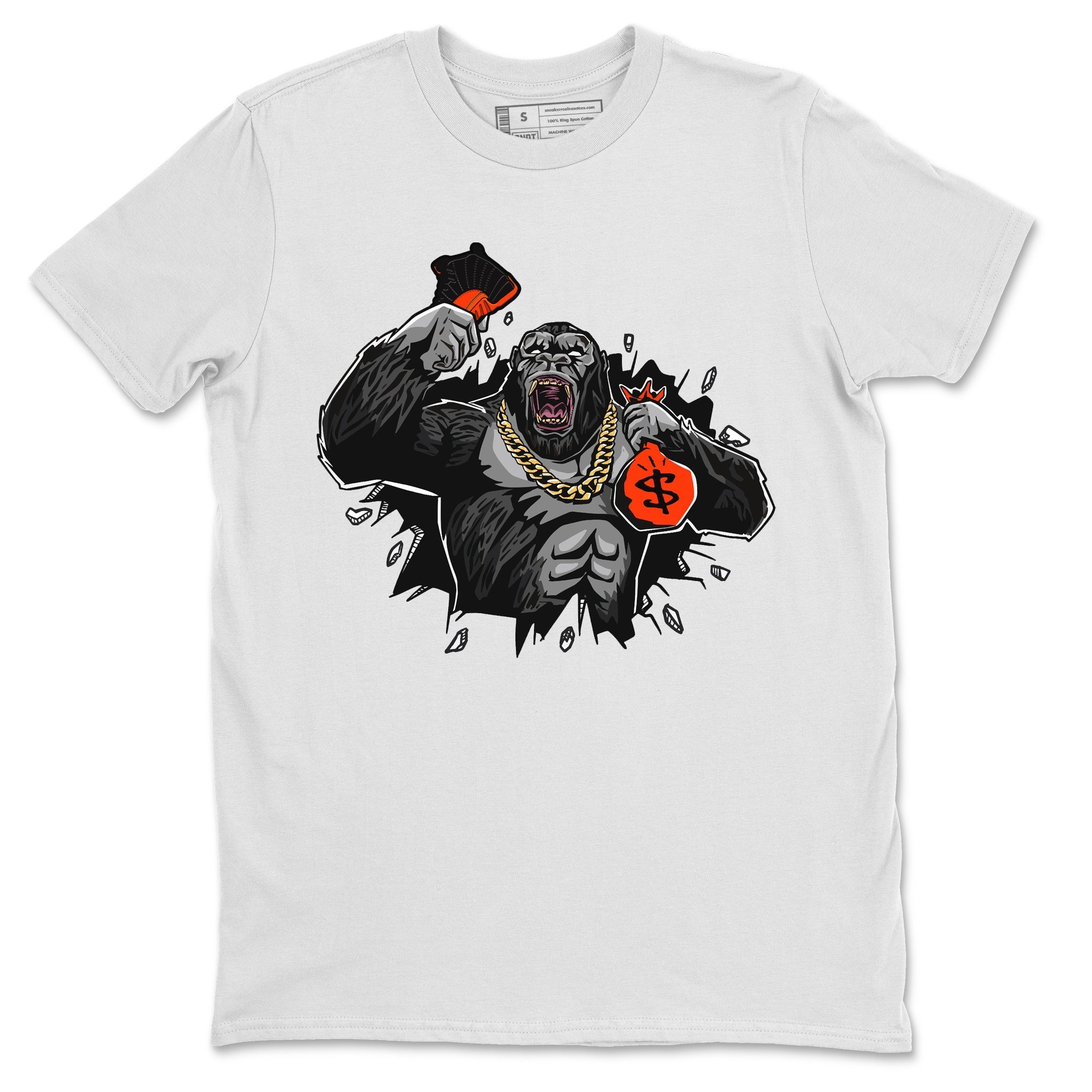 Hustle Gorilla Unisex Tops - Air Jordan 12 Brilliant Orange