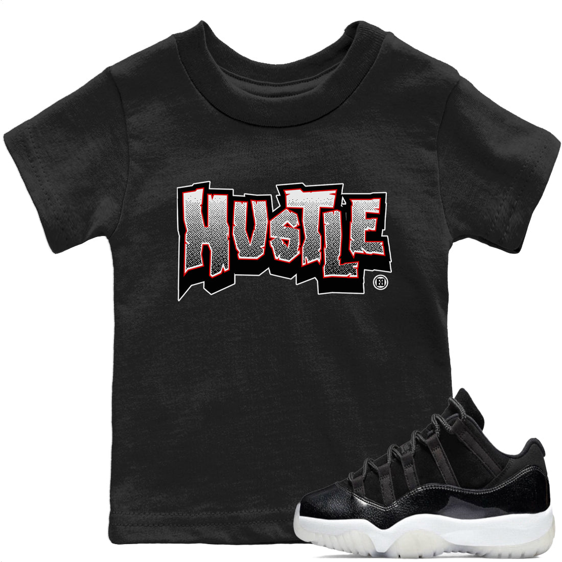 Hustle Graffiti Kids Tops - Air Jordan 11 72-10