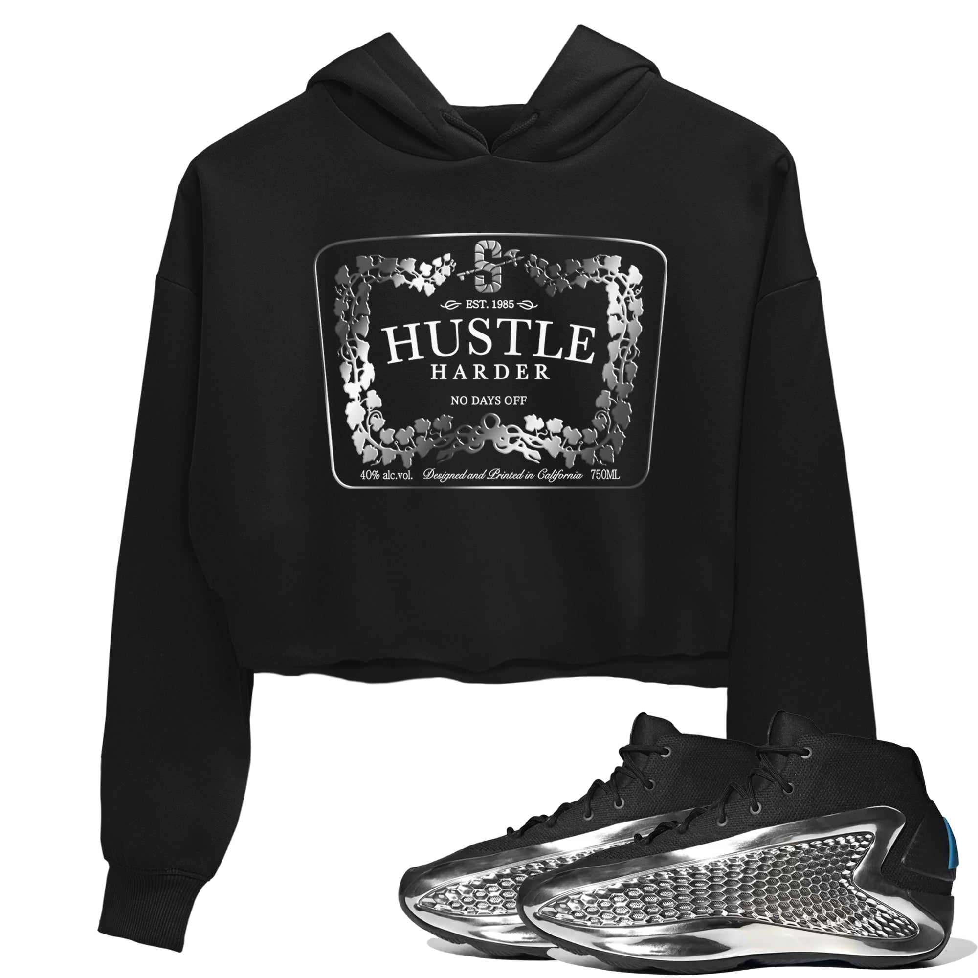 Hustle Harder snkmatch Women's Top - AE 1 Silver Metallic