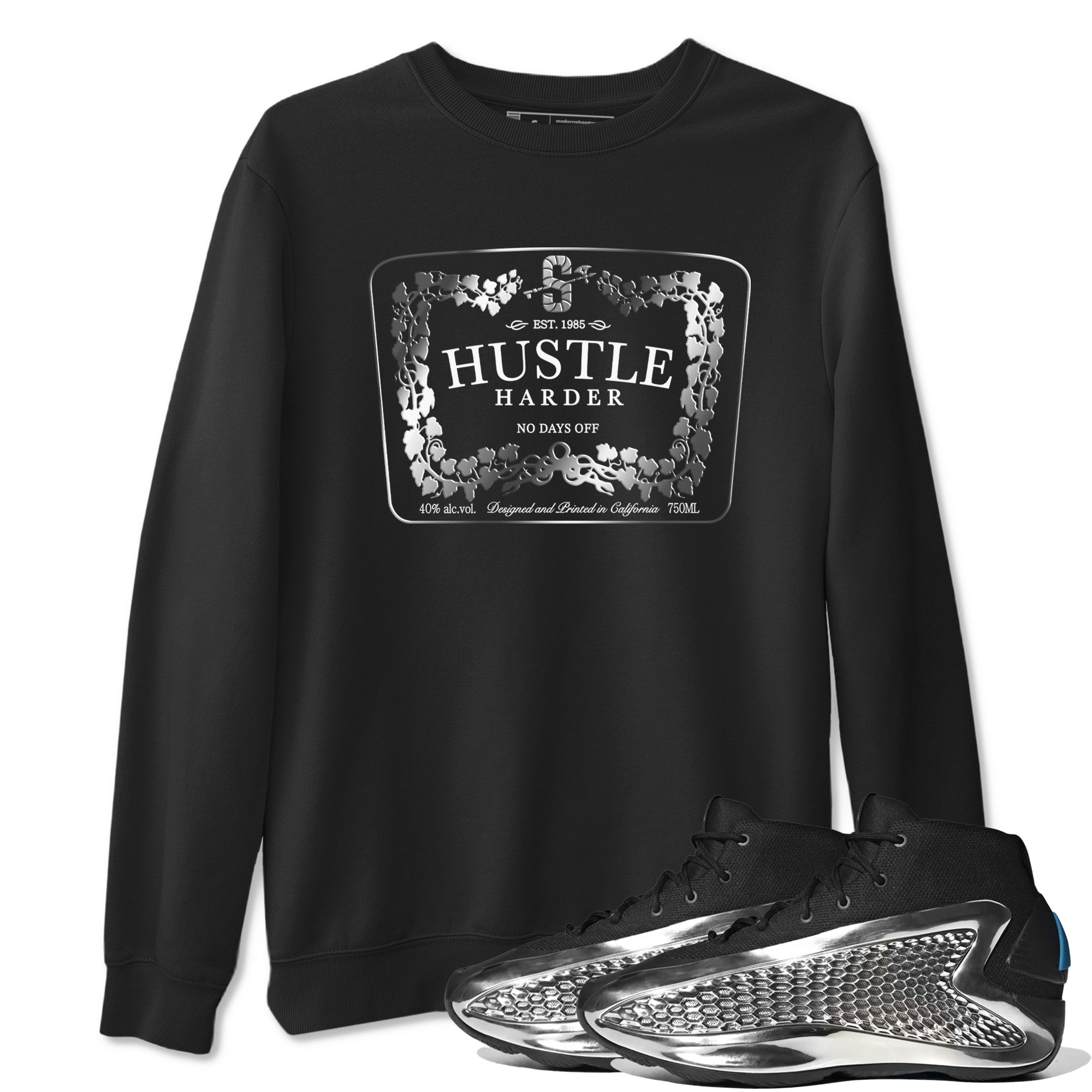 Hustle Harder snkmatch Tees - AE 1 Silver Metallic