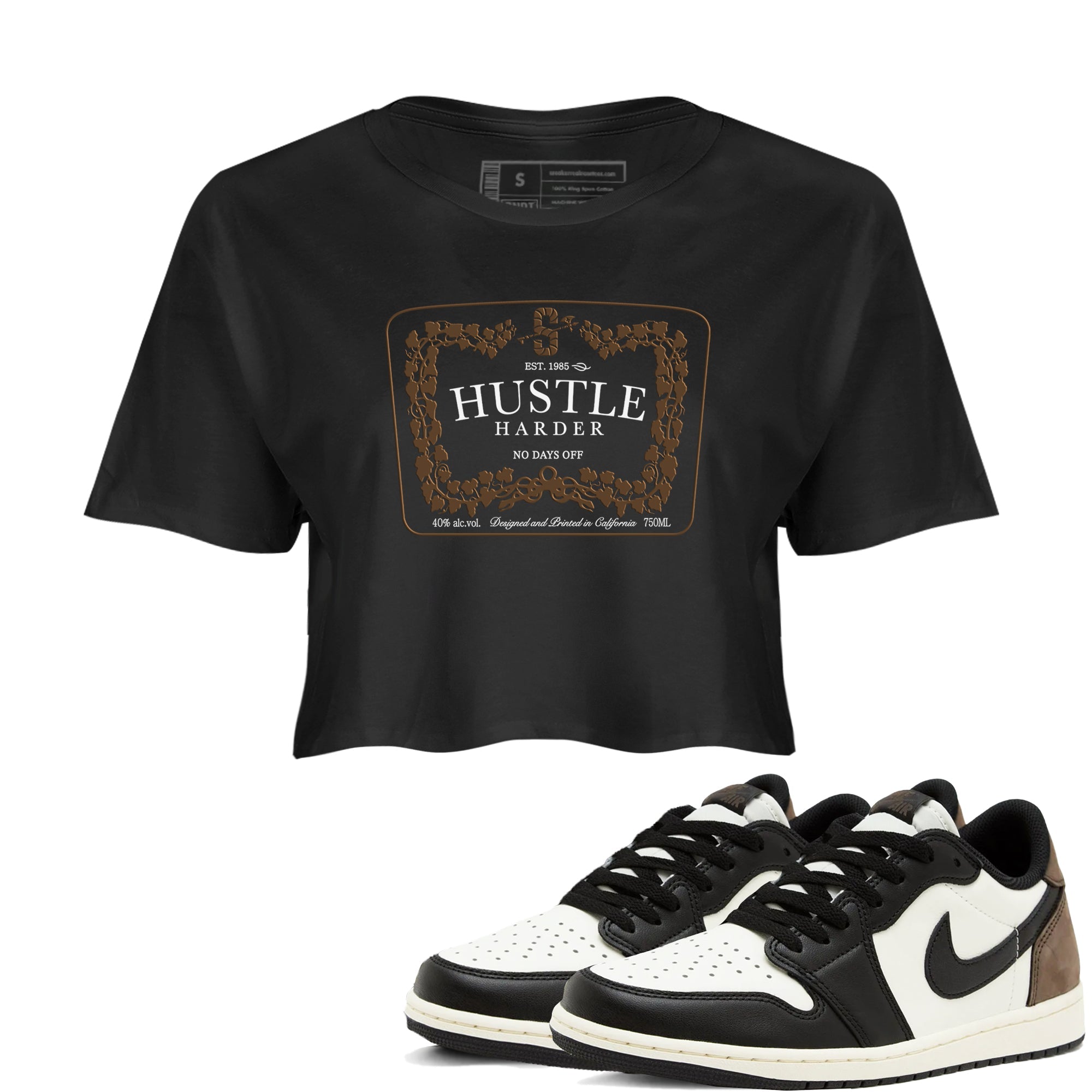 Hustle Harder snkmatch Women's Top - Air Jordan 1 Mocha