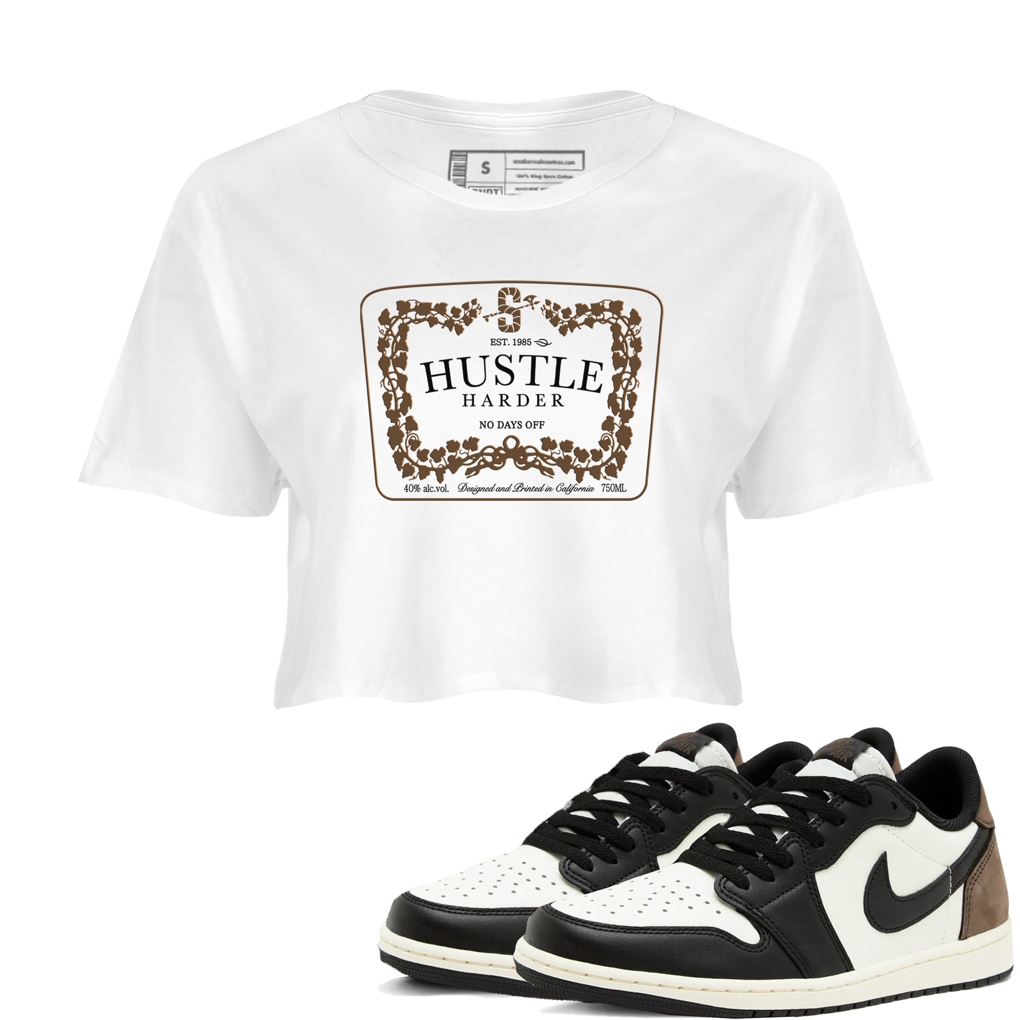 Hustle Harder snkmatch Women's Top - Air Jordan 1 Mocha