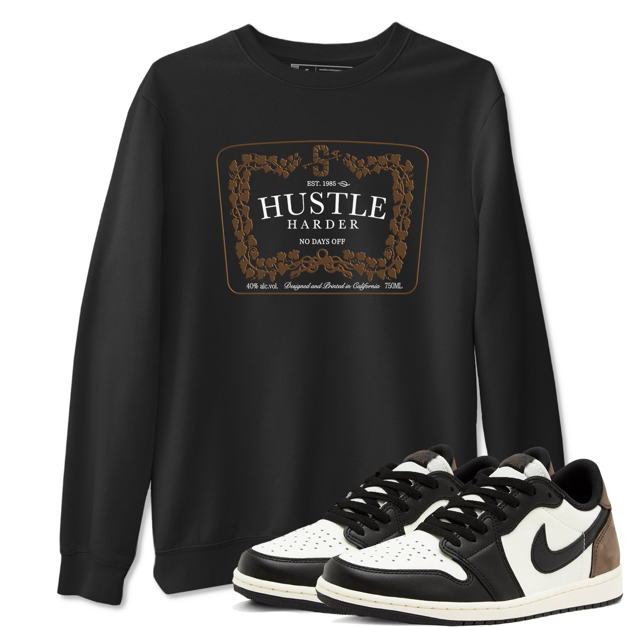 Hustle Harder snkmatch Tees - Air Jordan 1 Mocha