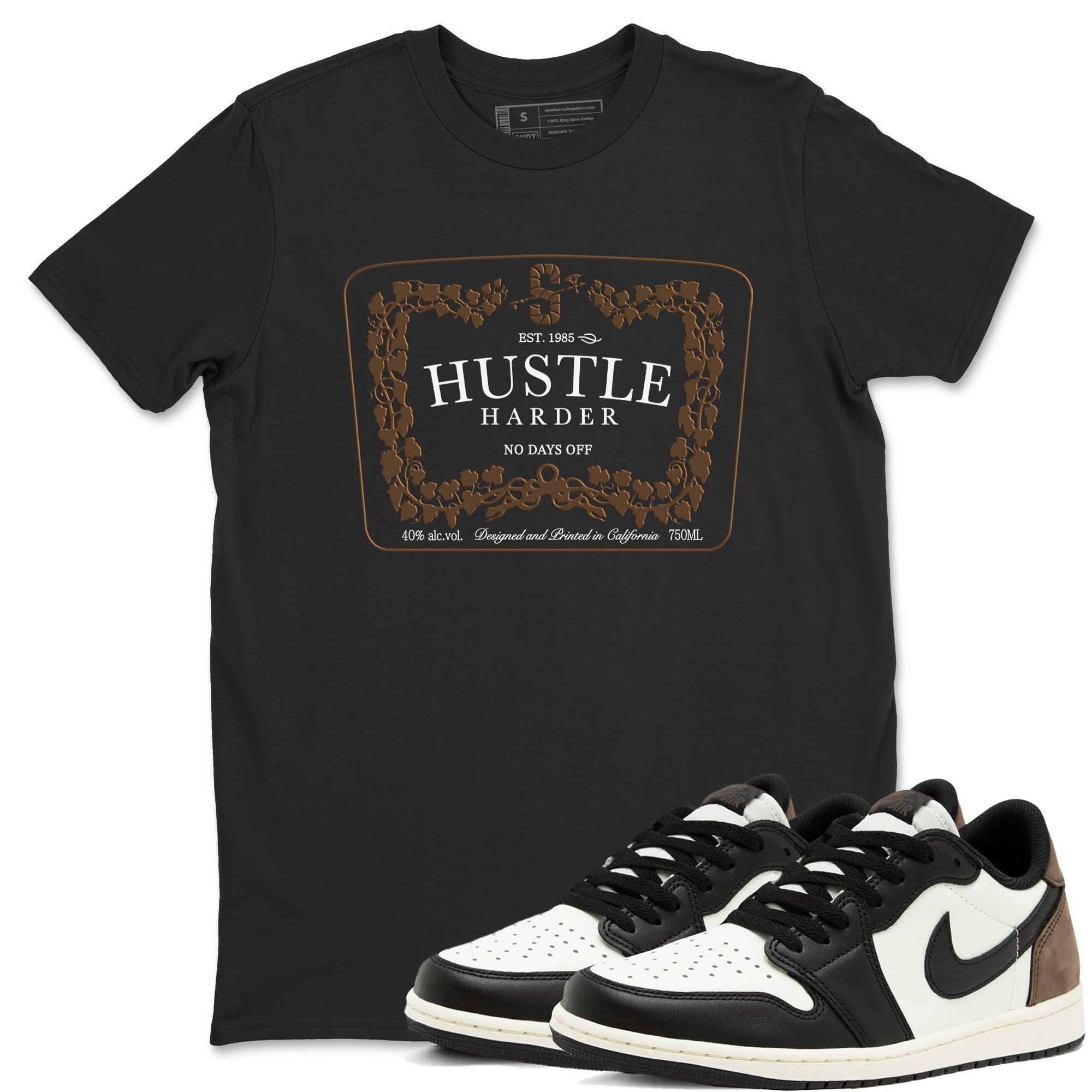 Hustle Harder snkmatch Tees - Air Jordan 1 Mocha