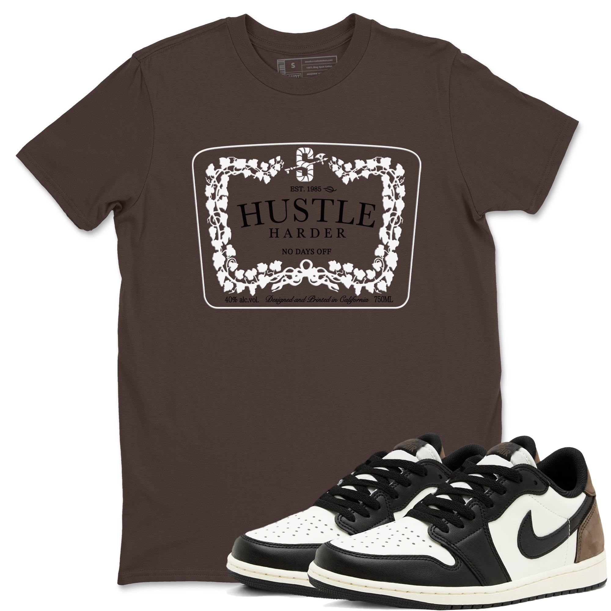 Hustle Harder snkmatch Tees - Air Jordan 1 Mocha