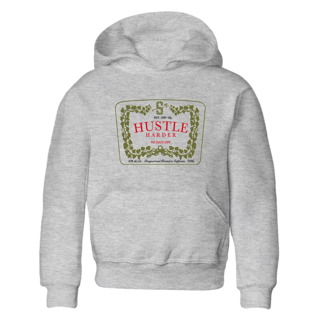 Hustle Harder snkmatch Tees Kids - Air Jordan 1 Travis Scott Medium Olive