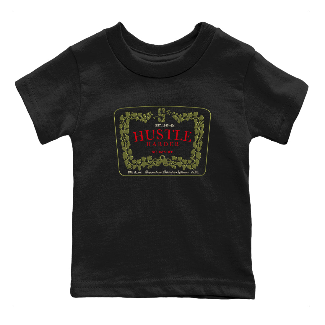 Hustle Harder snkmatch Tees Kids - Air Jordan 1 Travis Scott Medium Olive