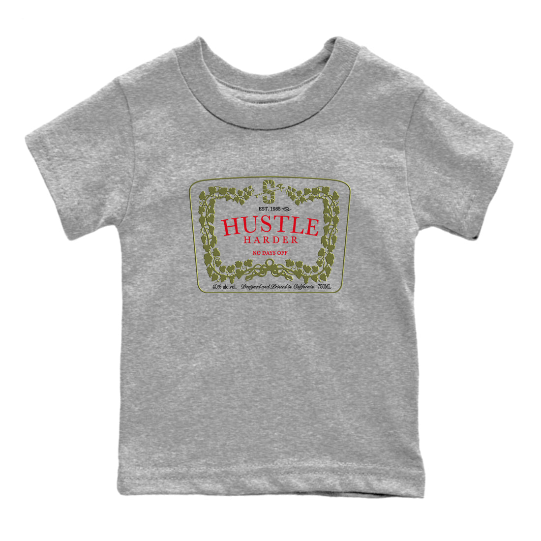 Hustle Harder snkmatch Tees Kids - Air Jordan 1 Travis Scott Medium Olive