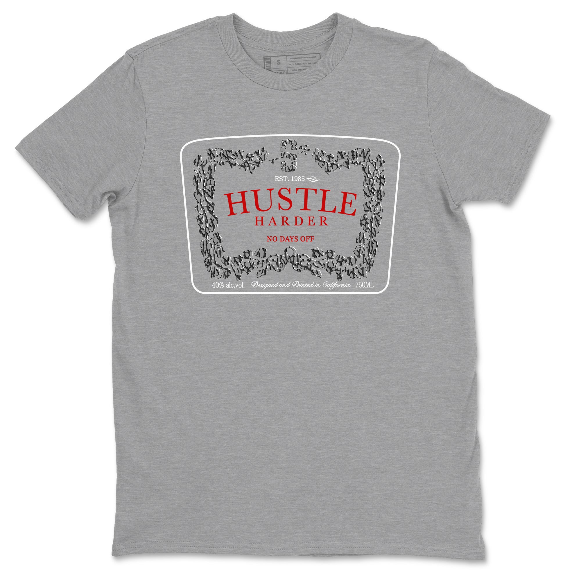 Hustle Harder snkmatch Tees - Air Jordan 3 Cement Grey
