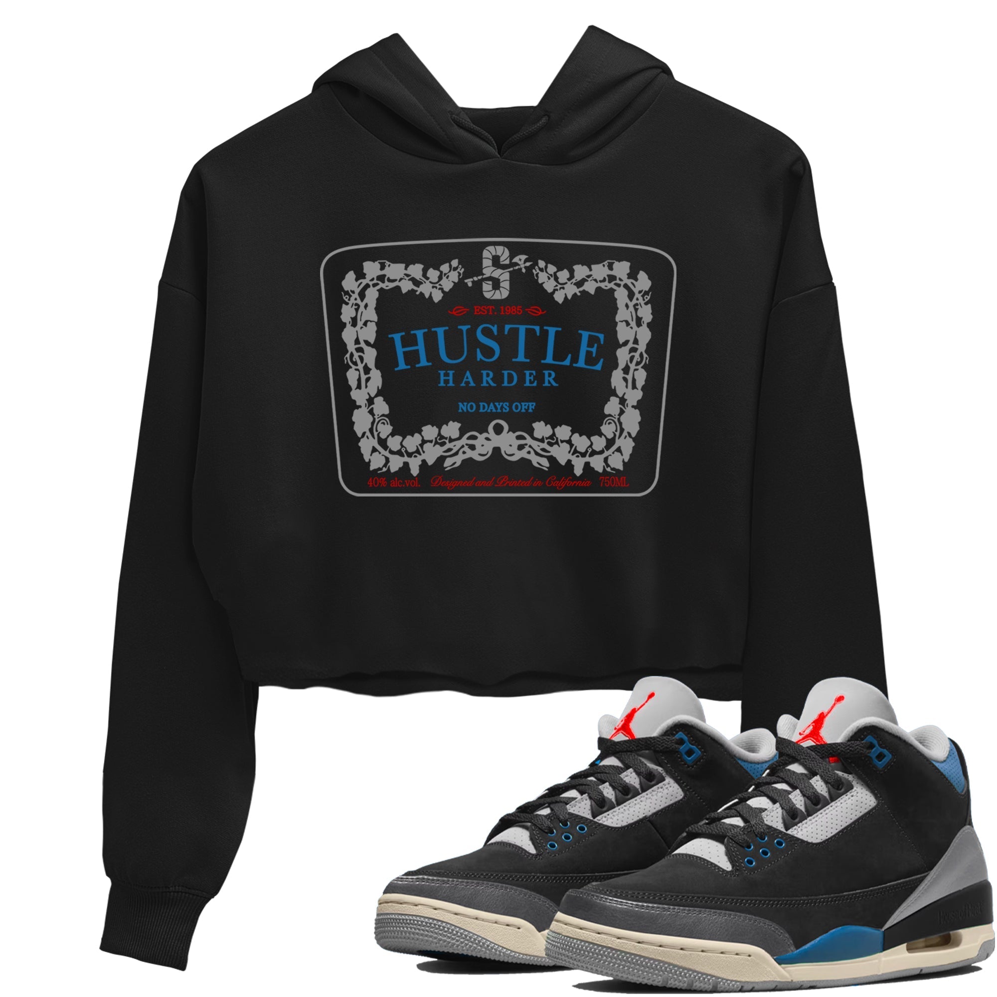 Hustle Harder snkmatch Women's Top - Air Jordan 3 Rare Air