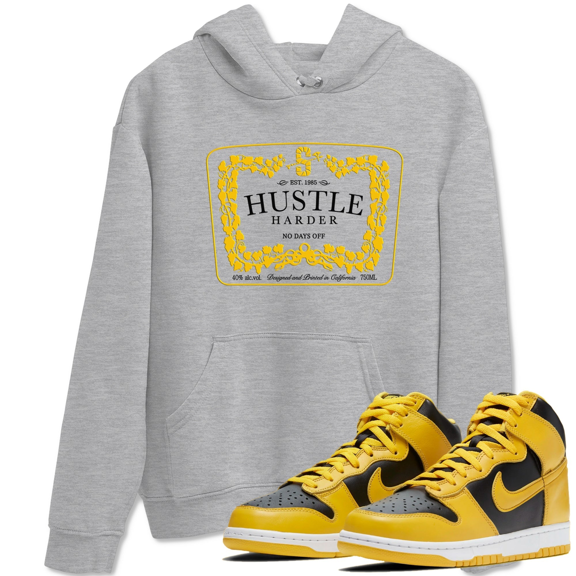 Hustle Harder snkmatch Tees - Dunk High Pollen