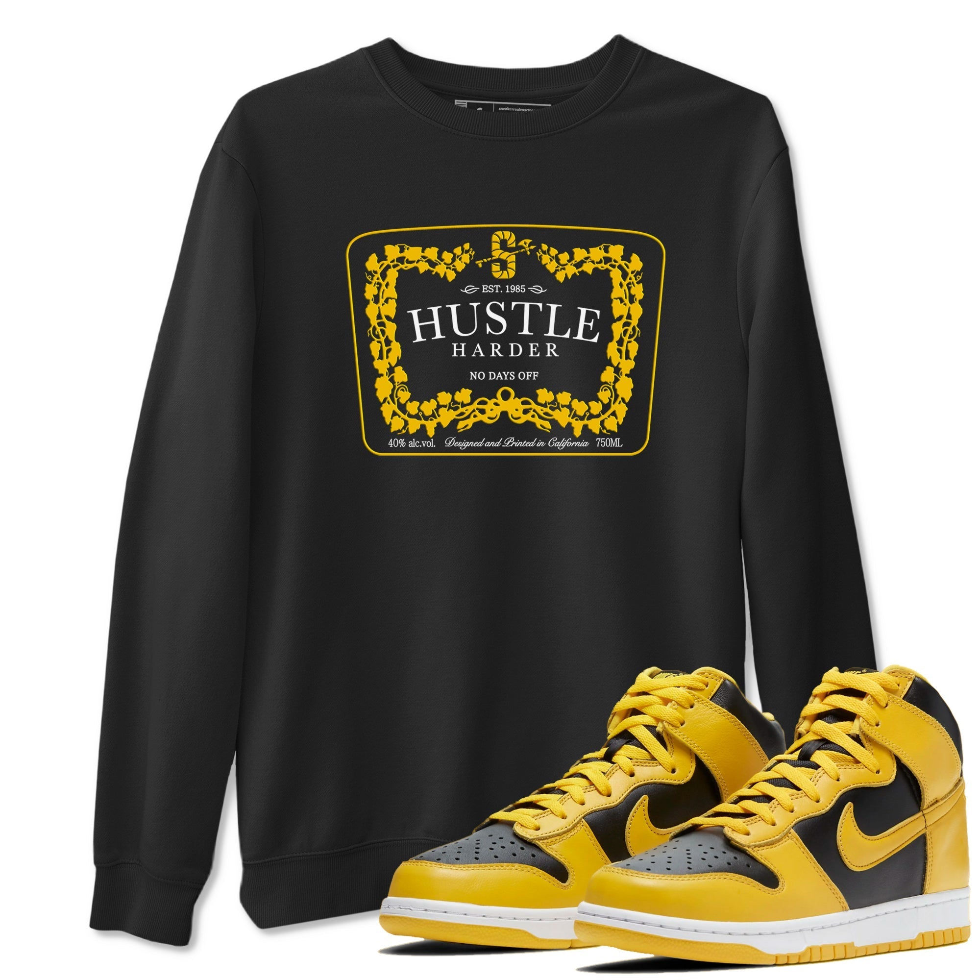 Hustle Harder snkmatch Tees - Dunk High Pollen