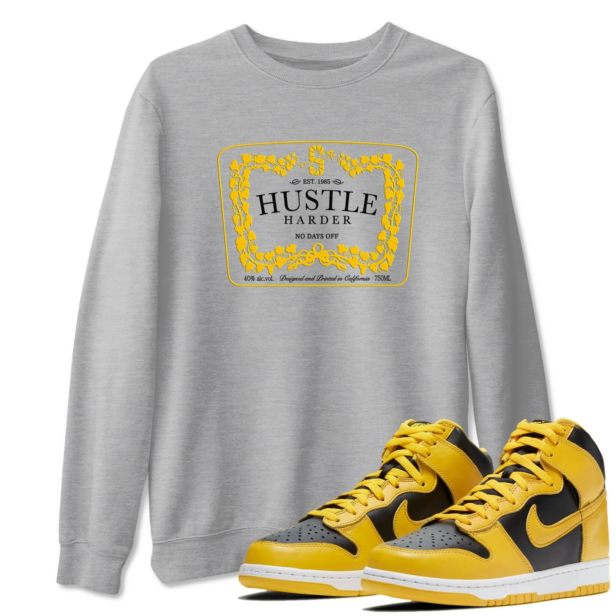Hustle Harder snkmatch Tees - Dunk High Pollen