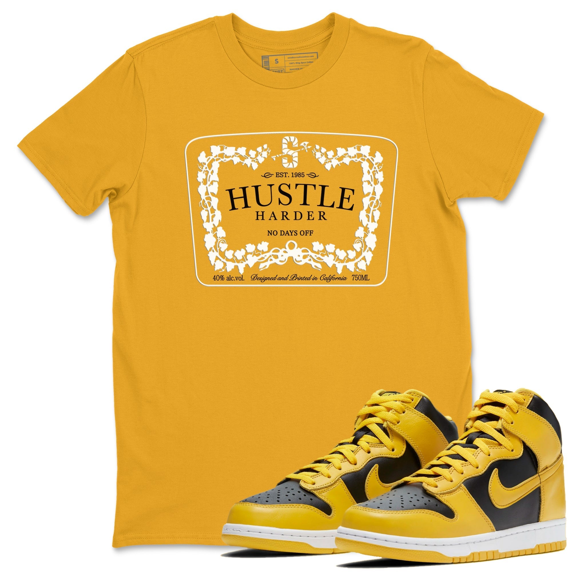 Hustle Harder snkmatch Tees - Dunk High Pollen