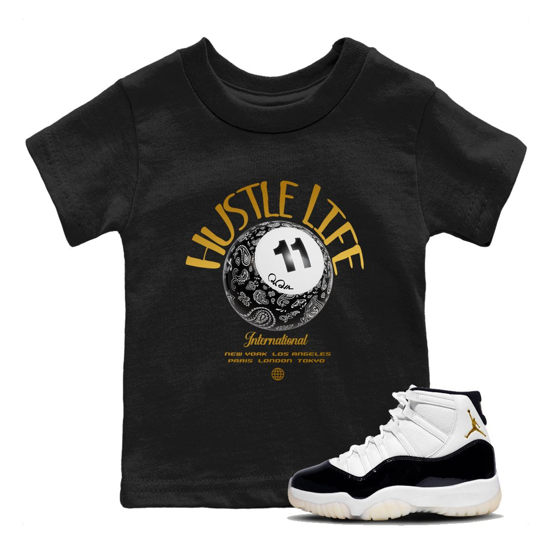 Hustle Life snkmatch Tee Kids - Air Jordan 11 Gratitude