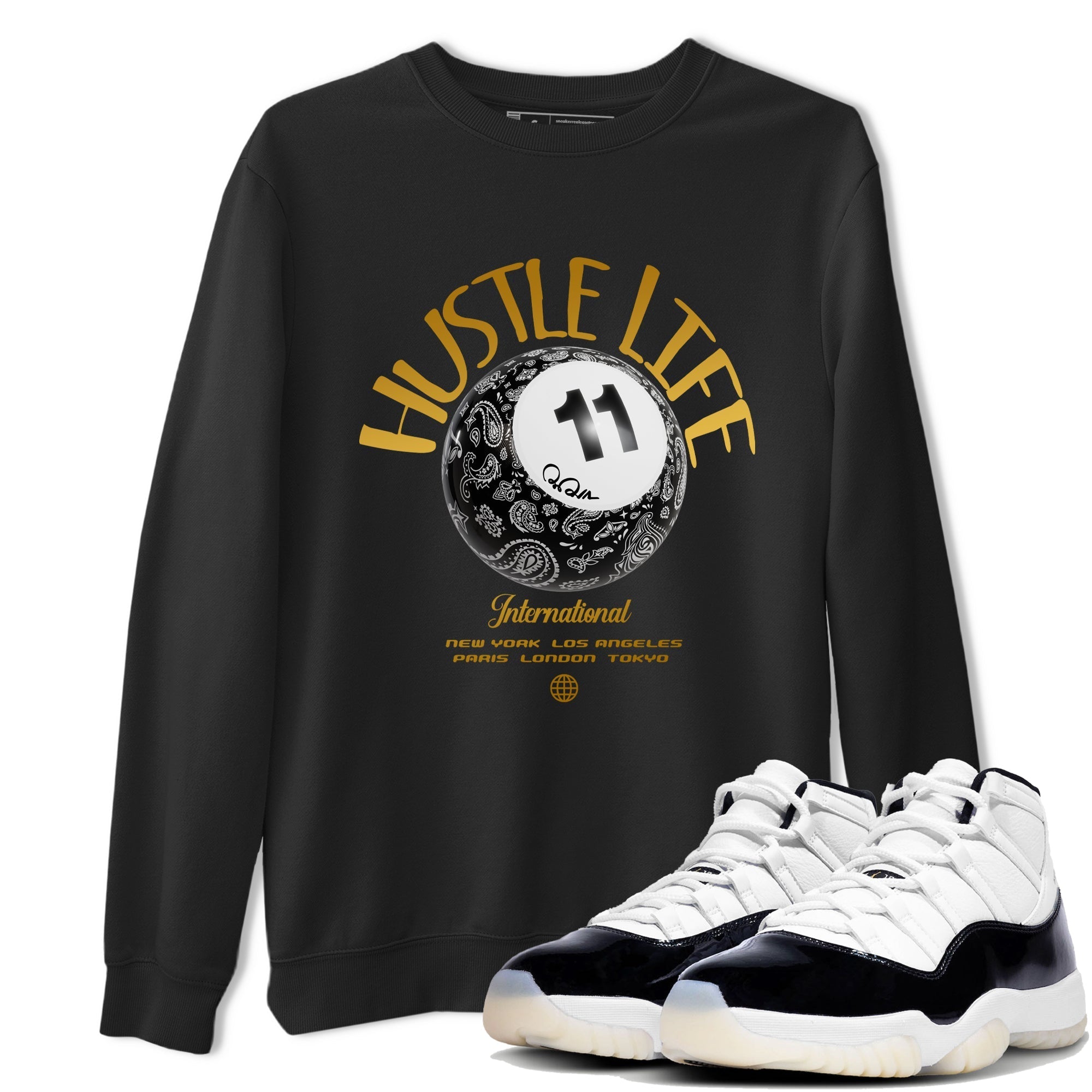 Hustle Life snkmatch Tee - Air Jordan 11 Gratitude