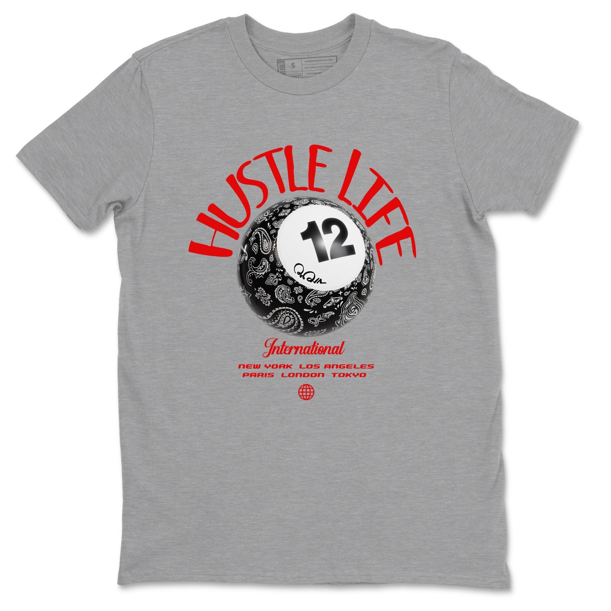 Hustle Life snkmatch Tees - Air Jordan 12 Taxi Flip