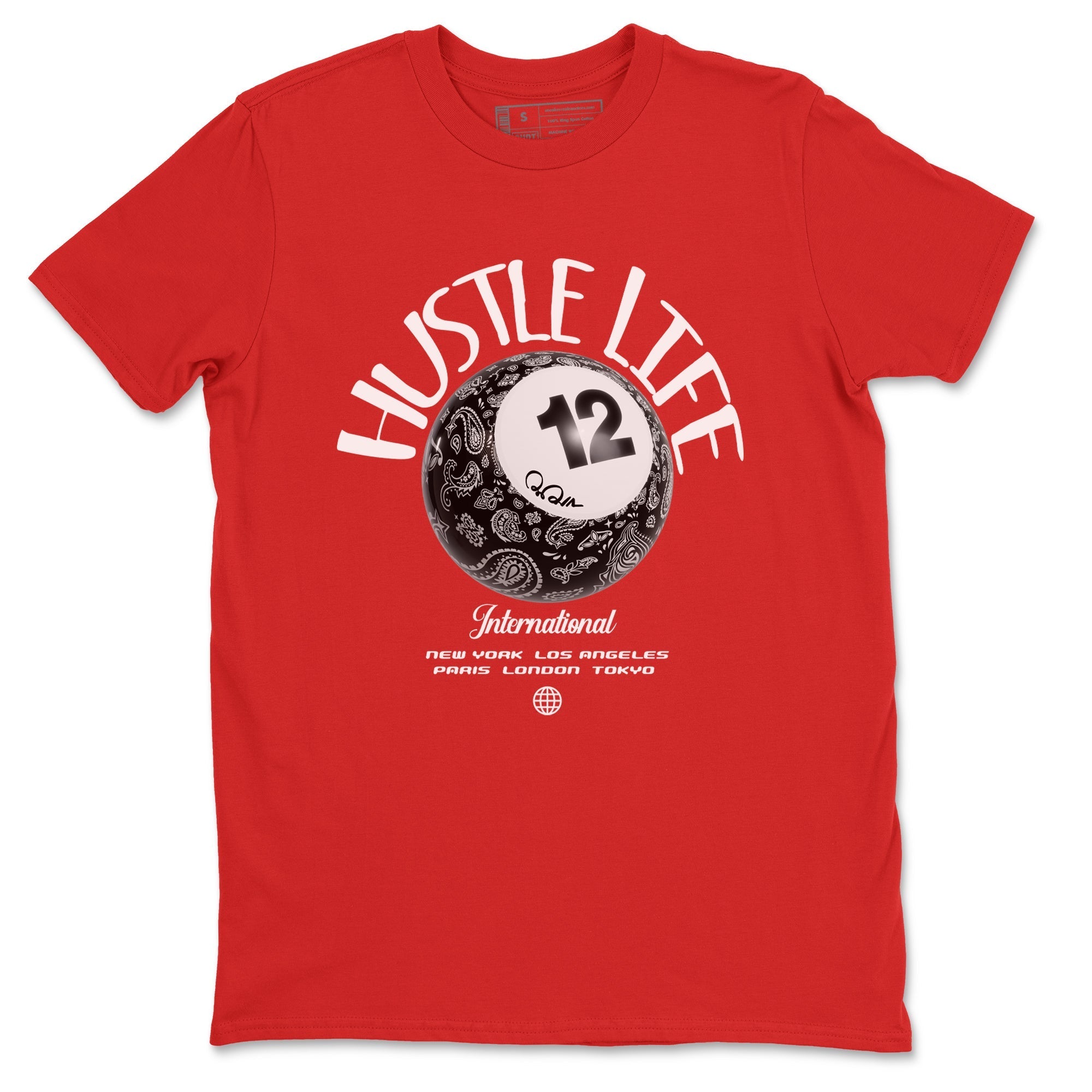 Hustle Life snkmatch Tees - Air Jordan 12 Taxi Flip