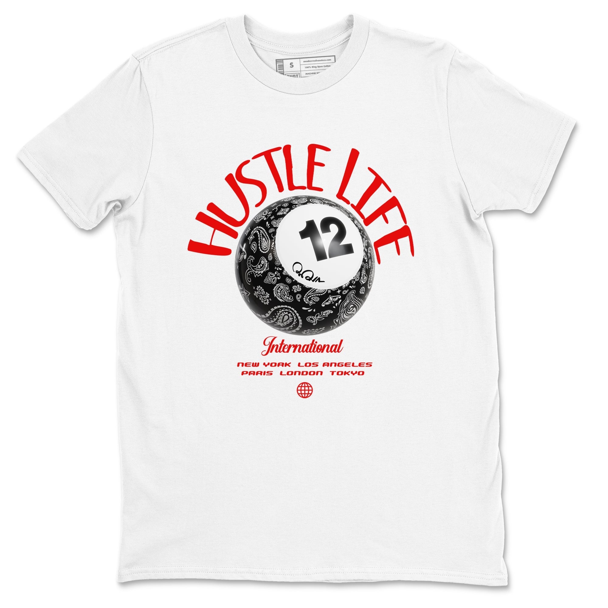 Hustle Life snkmatch Tees - Air Jordan 12 Taxi Flip