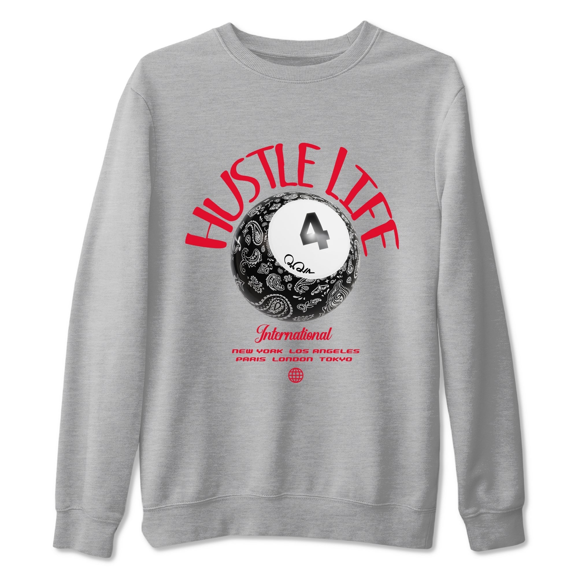 Hustle Life snkmatch Tees - Air Jordan 4 Bred Reimagined