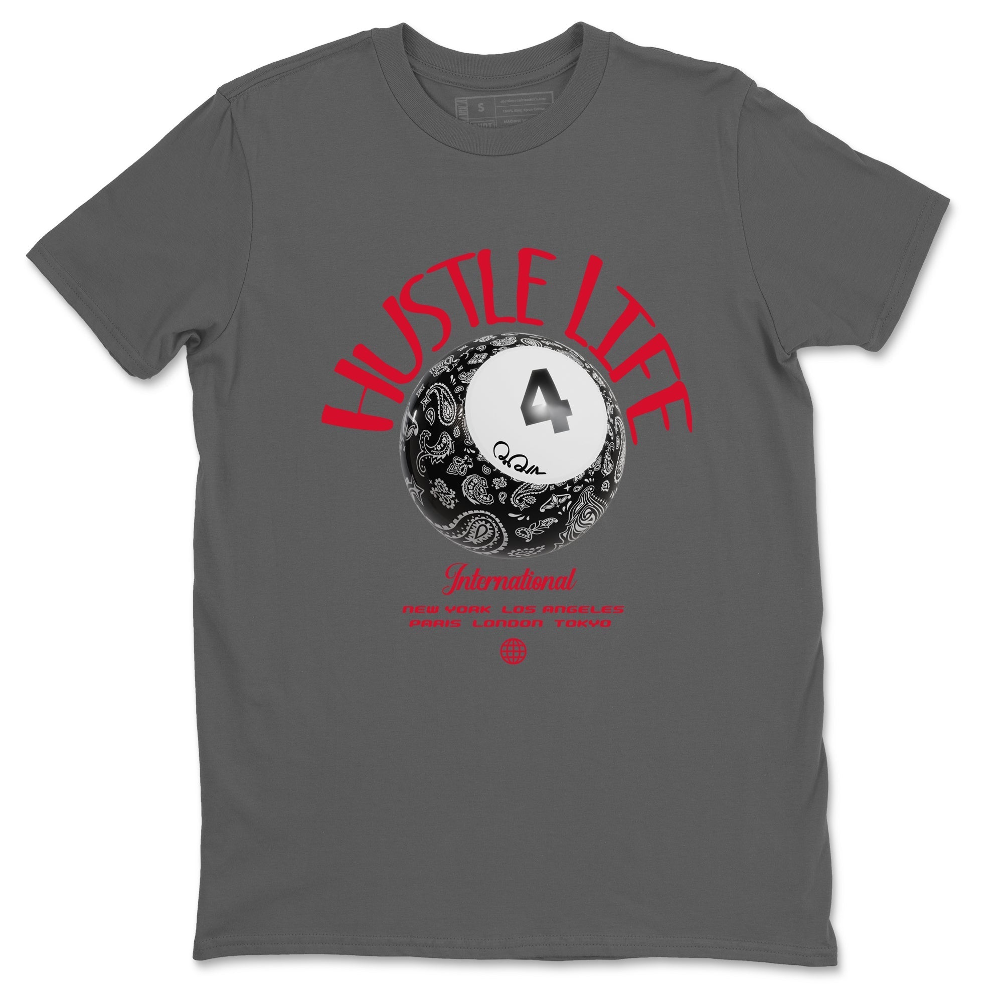Hustle Life snkmatch Tees - Air Jordan 4 Bred Reimagined