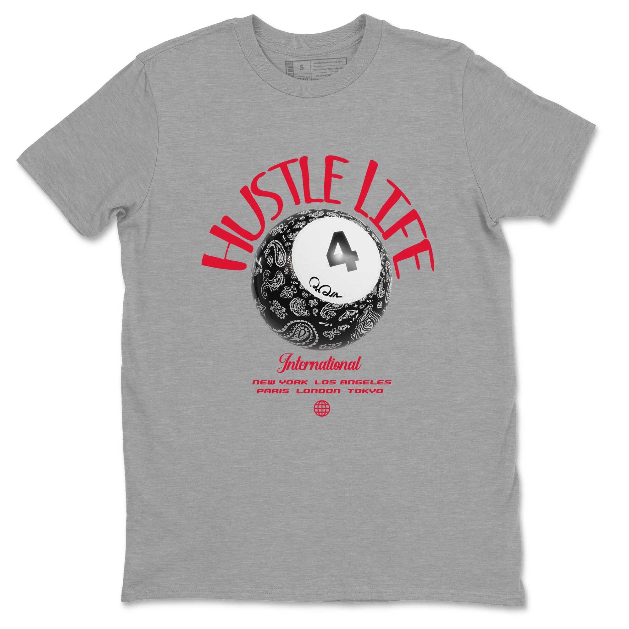 Hustle Life snkmatch Tees - Air Jordan 4 Bred Reimagined