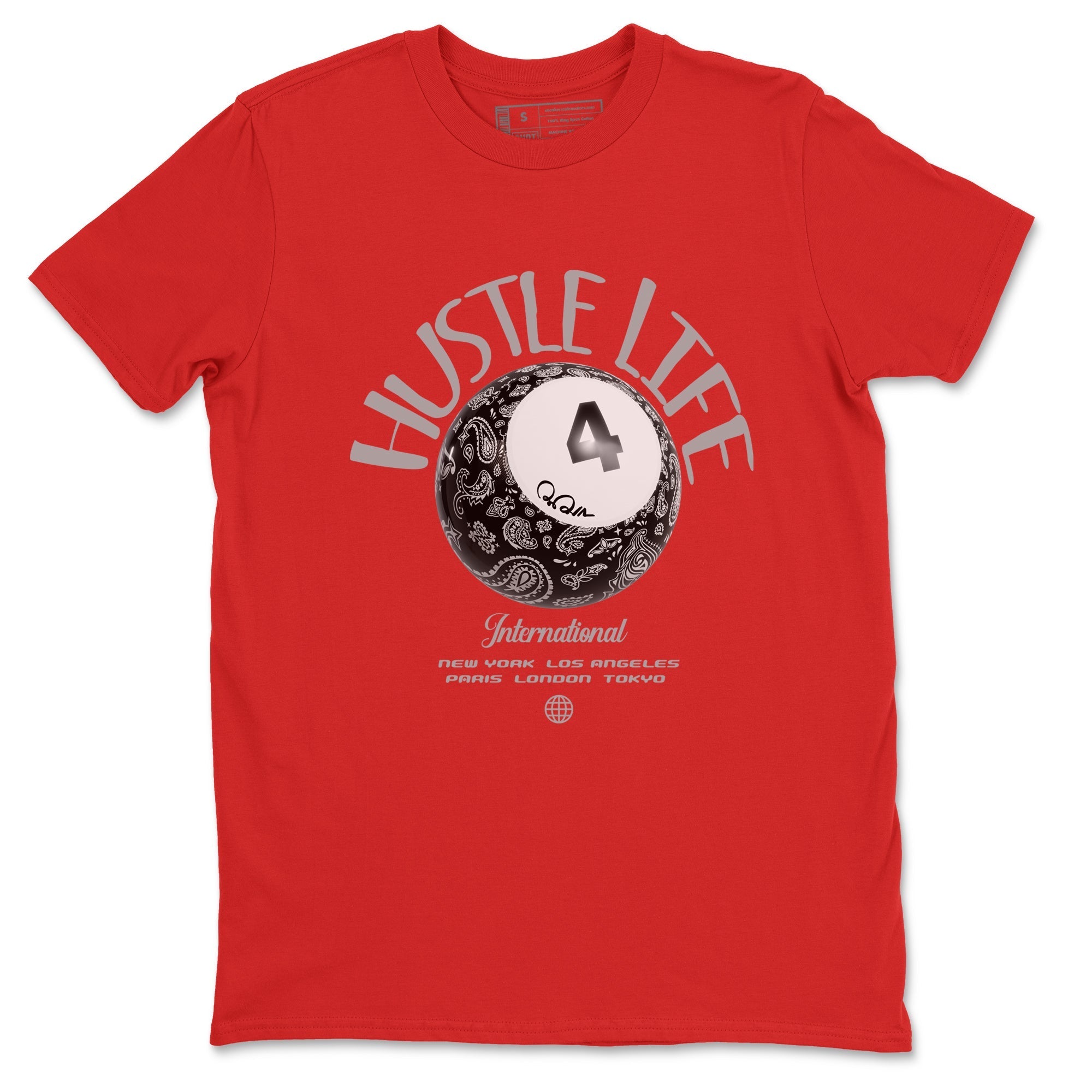 Hustle Life snkmatch Tees - Air Jordan 4 Bred Reimagined