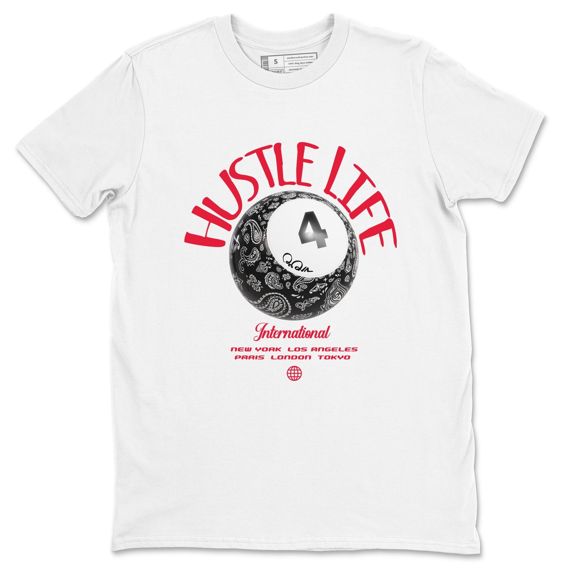 Hustle Life snkmatch Tees - Air Jordan 4 Bred Reimagined