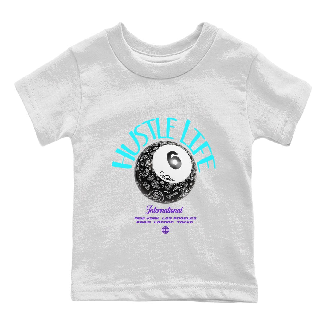 Hustle Life snkmatch Tee Kids - Air Jordan 6 Aqua