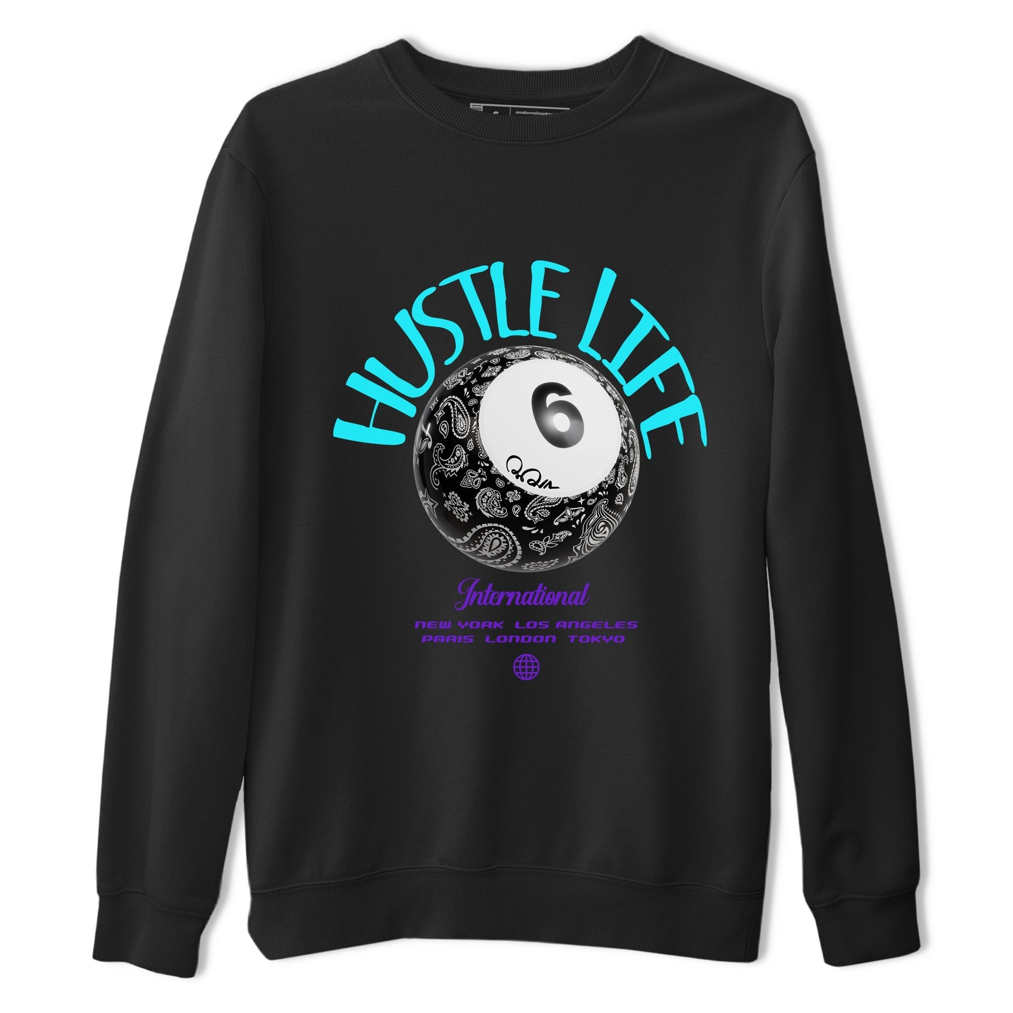 Hustle Life snkmatch Tee - Air Jordan 6 Aqua