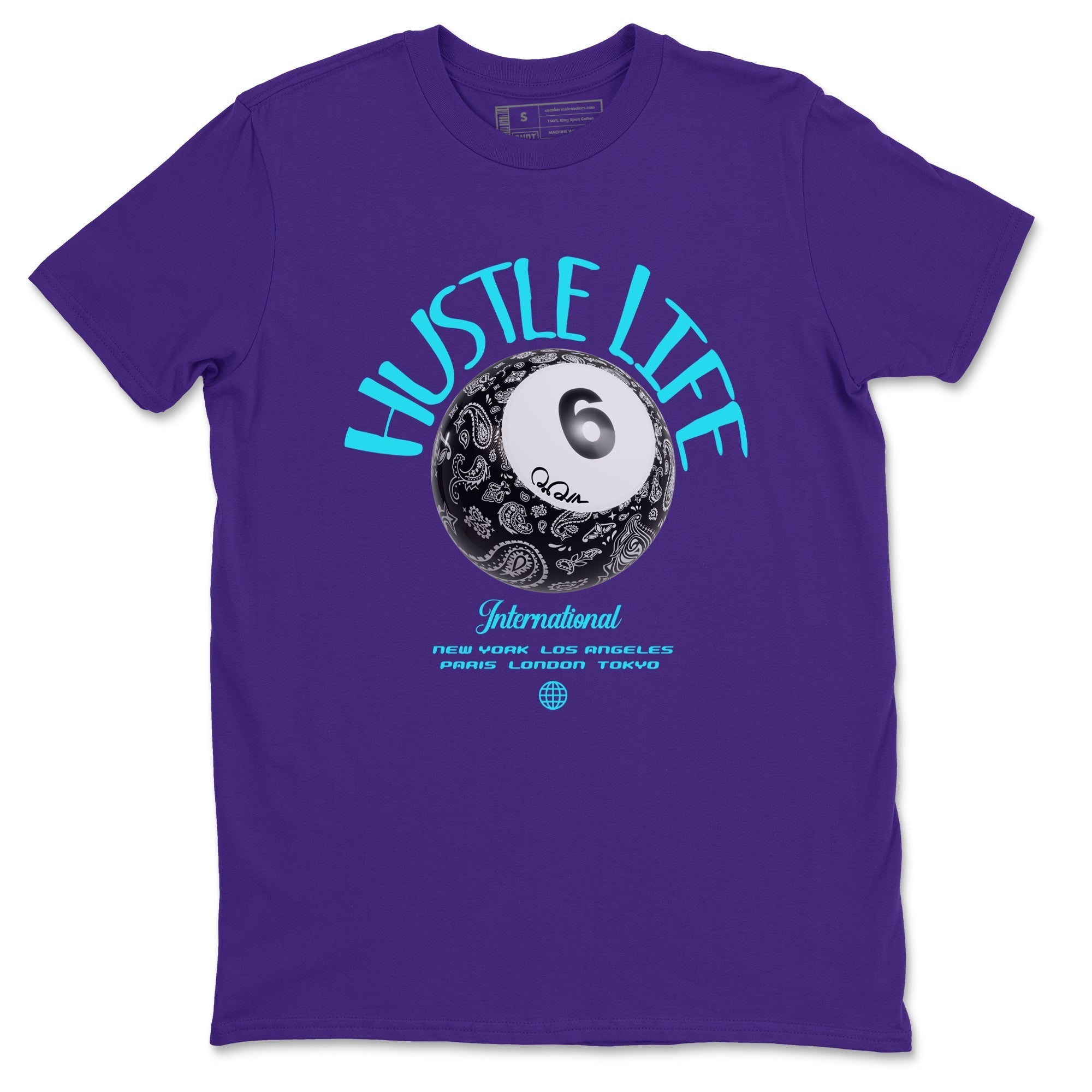 Hustle Life snkmatch Tee - Air Jordan 6 Aqua