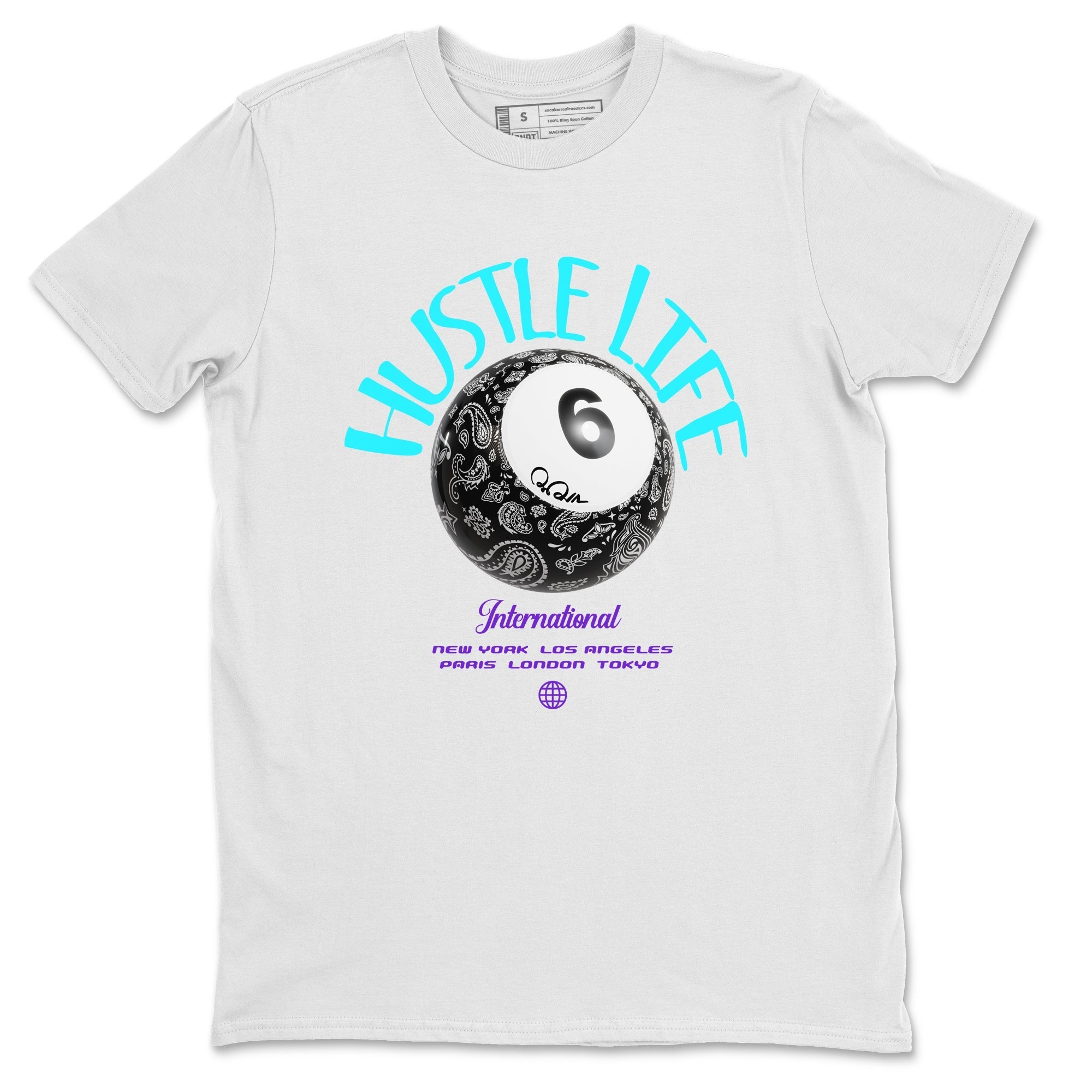 Hustle Life snkmatch Tee - Air Jordan 6 Aqua