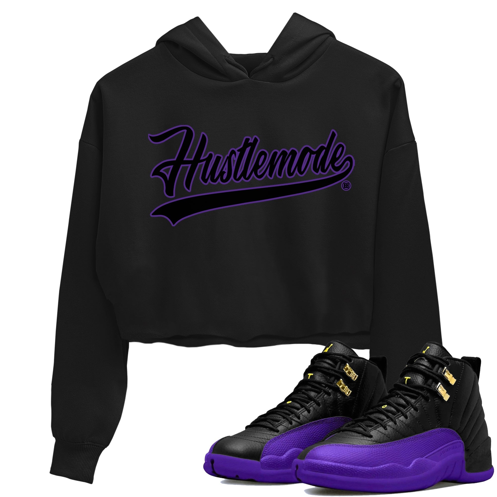 Hustle Mode Women's Tops - Air Jordan 12 Field Purple