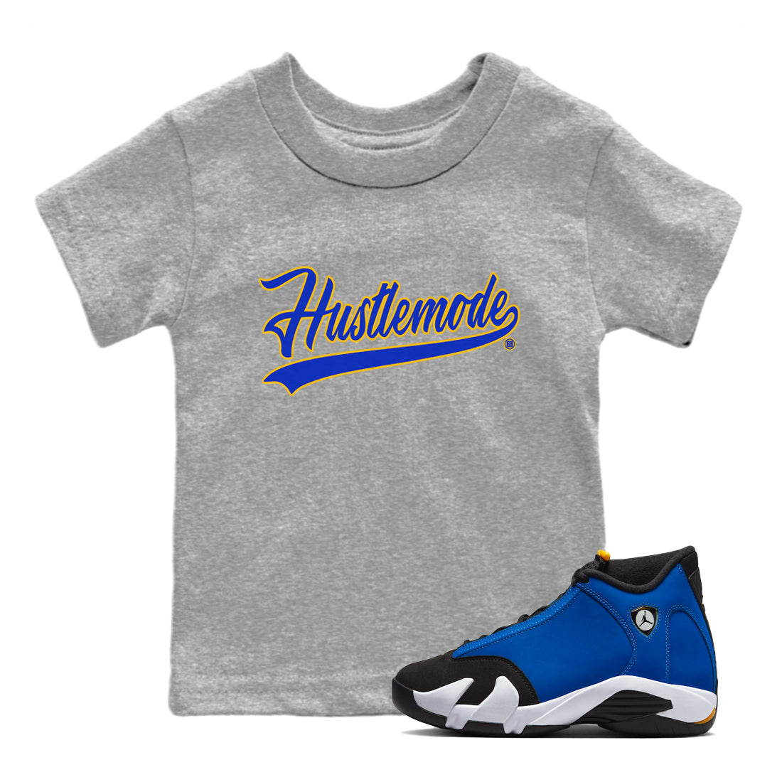 Hustle Mode Kids Tops - Air Jordan 14 Laney