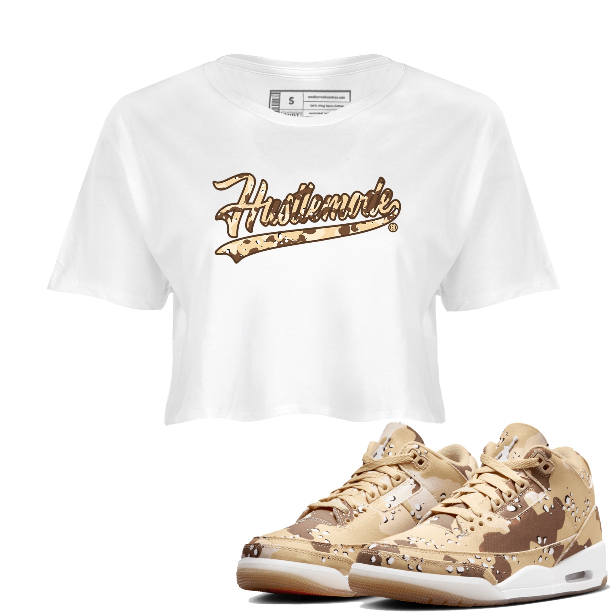 Hustle Mode snkmatch Women's Top - Air Jordan 3 Desert Camo